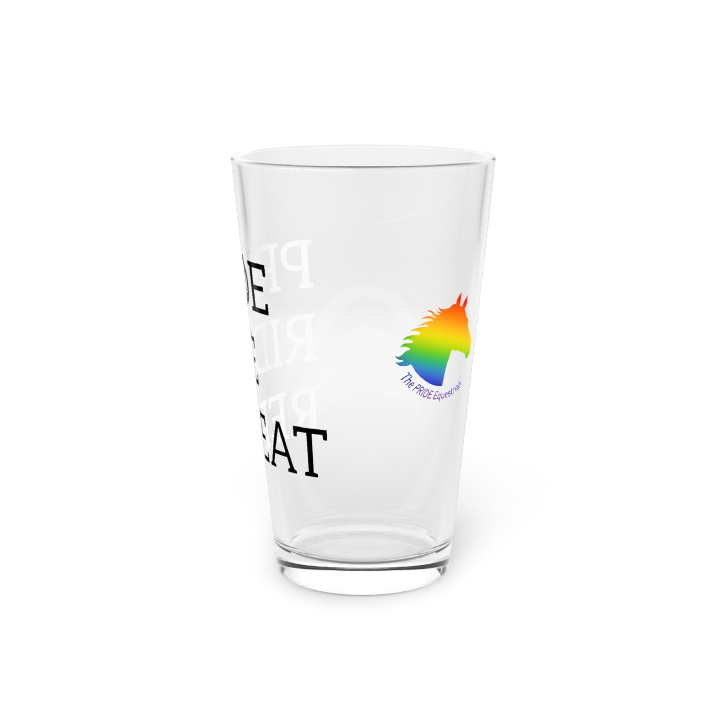 Pride Ride Repeat Pint Glass, 16oz
