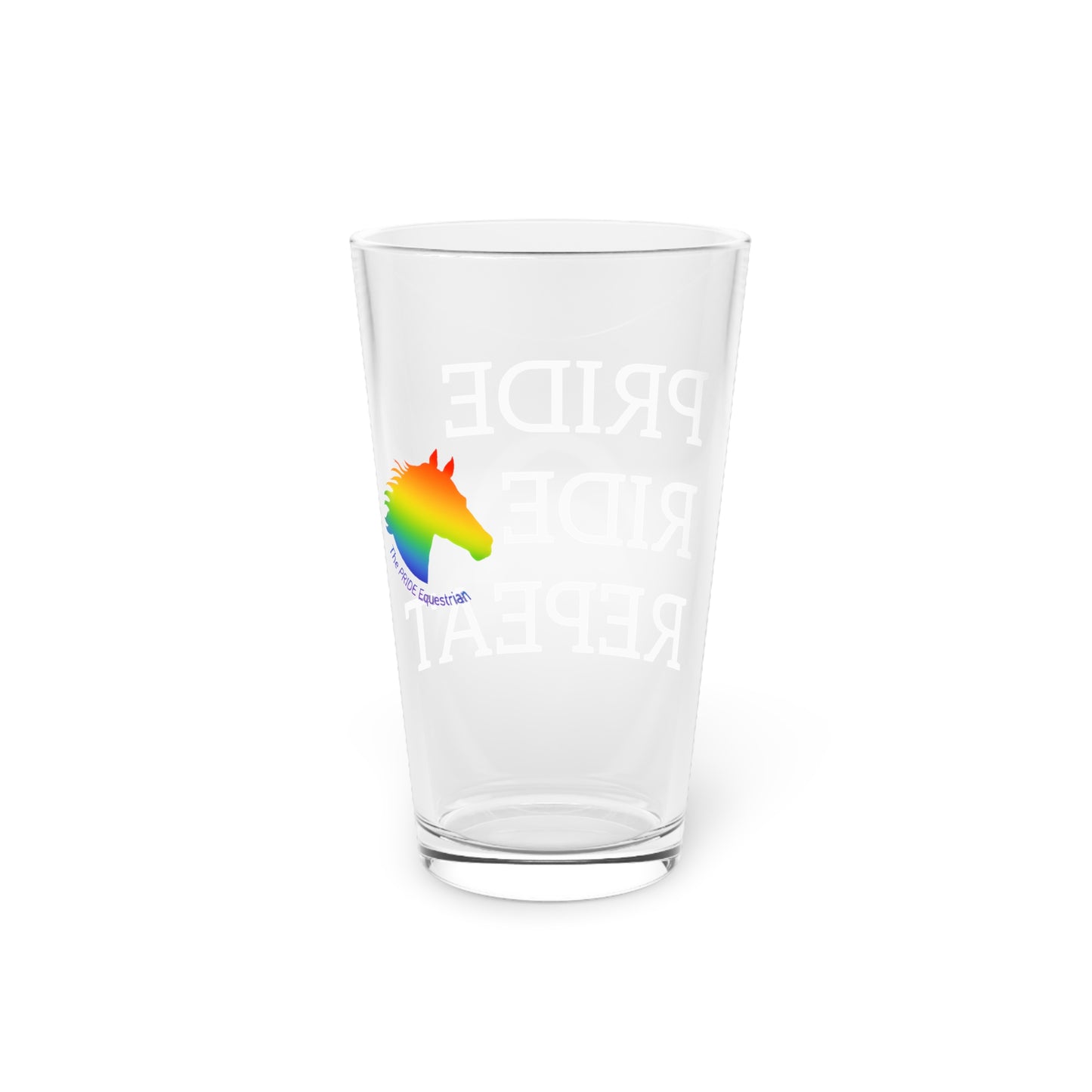 Pride Ride Repeat Pint Glass, 16oz