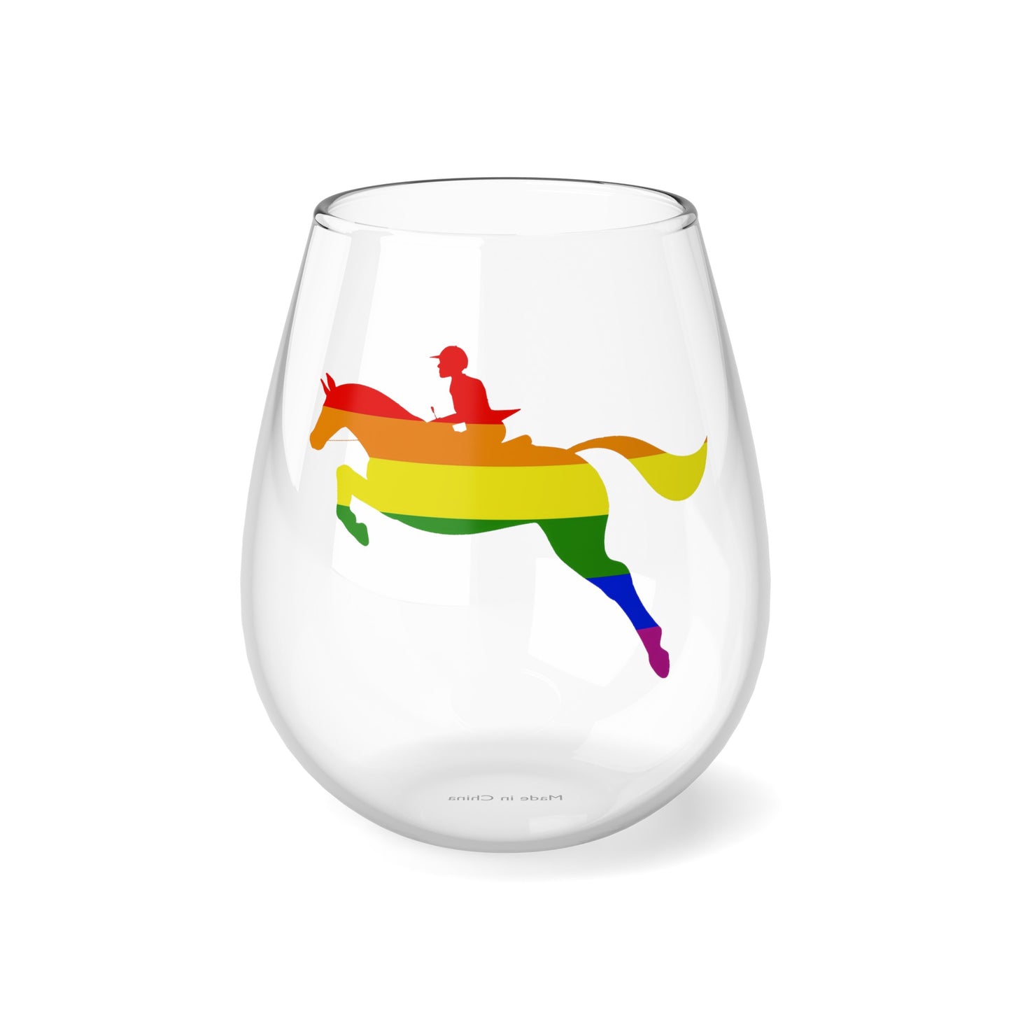 PRIDE JUMP Stemless Wine Glass,