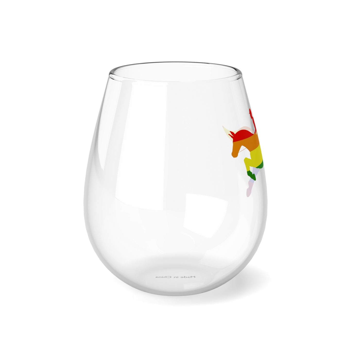 PRIDE JUMP Stemless Wine Glass,