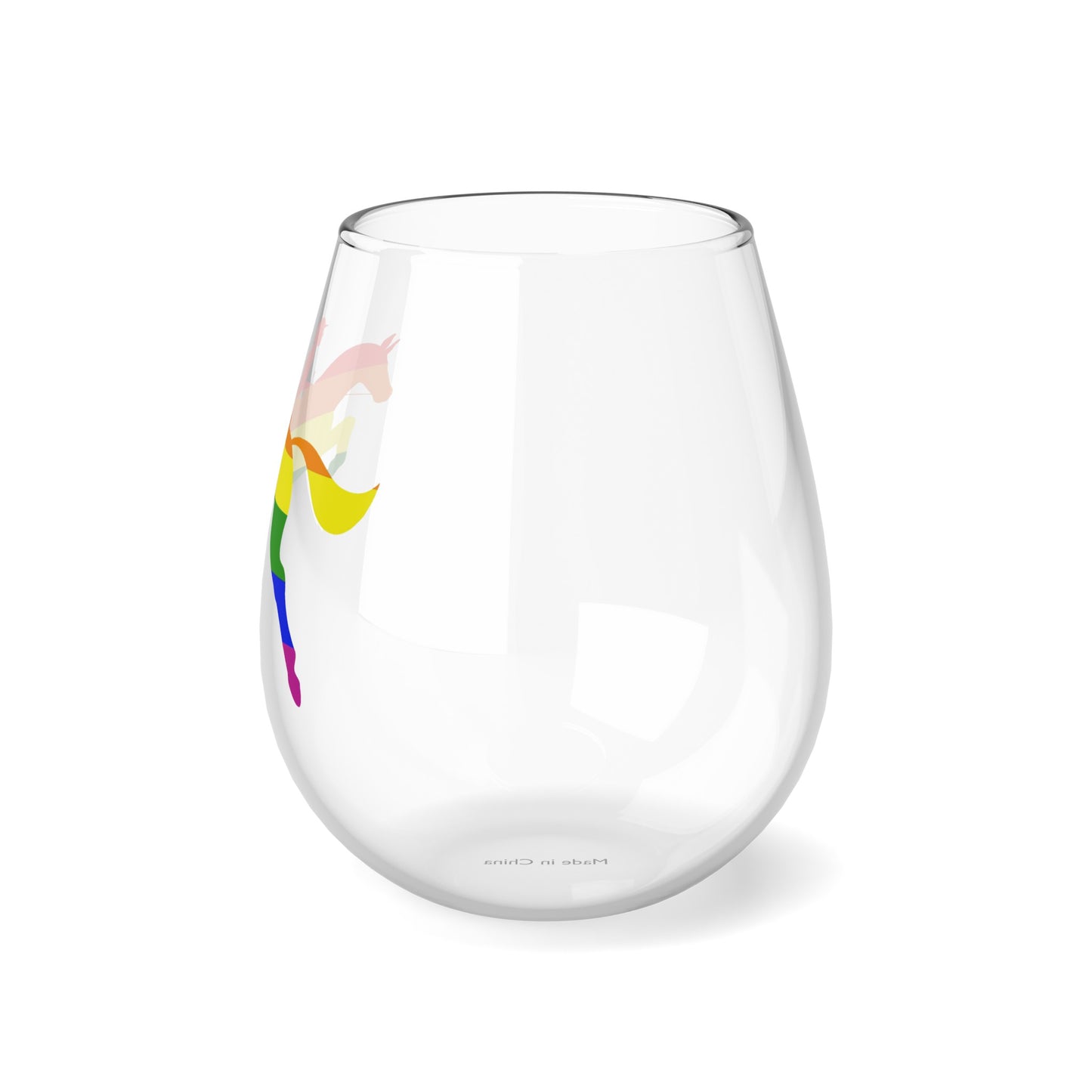 PRIDE JUMP Stemless Wine Glass,