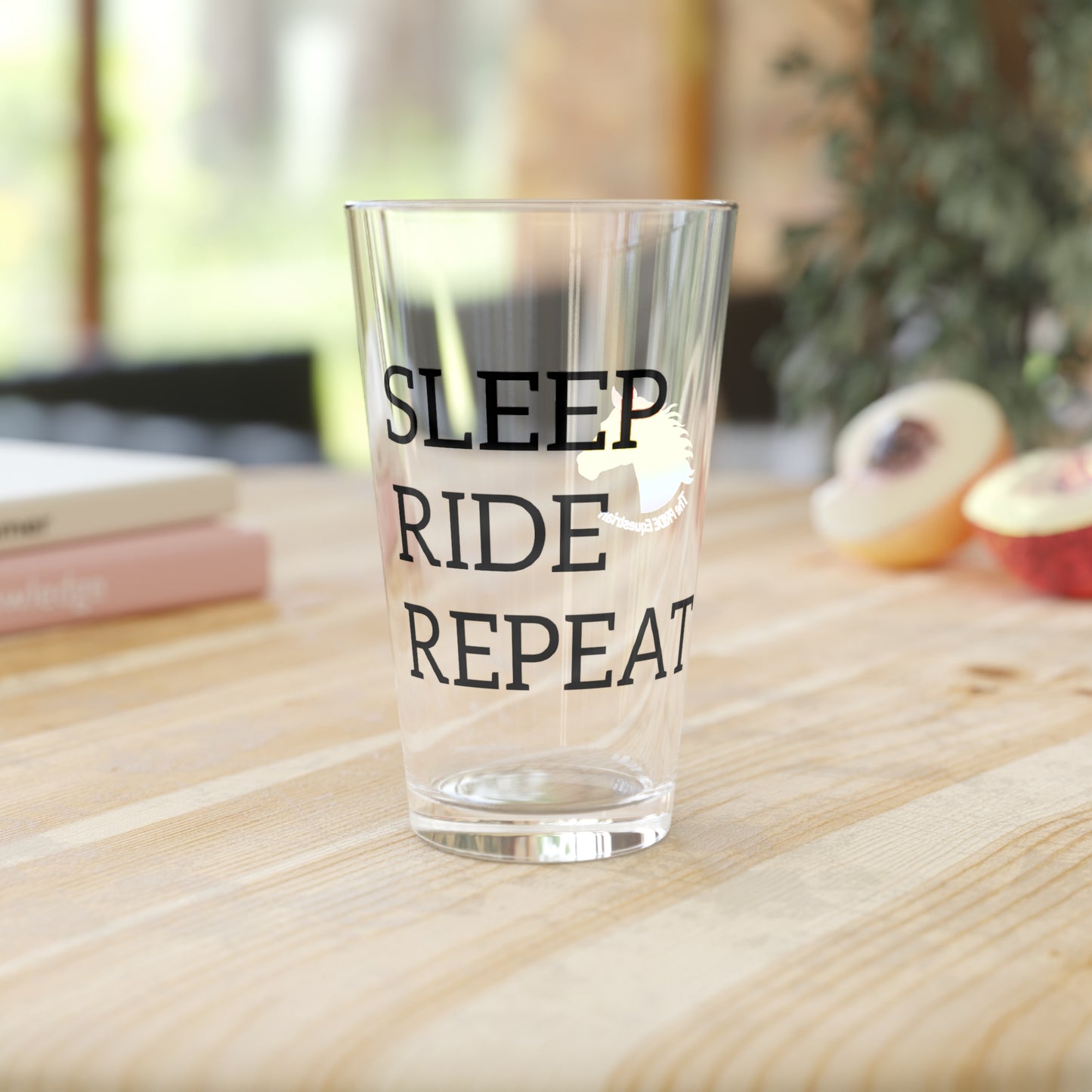 Sleep Ride Repeat Pint Glass, 16oz
