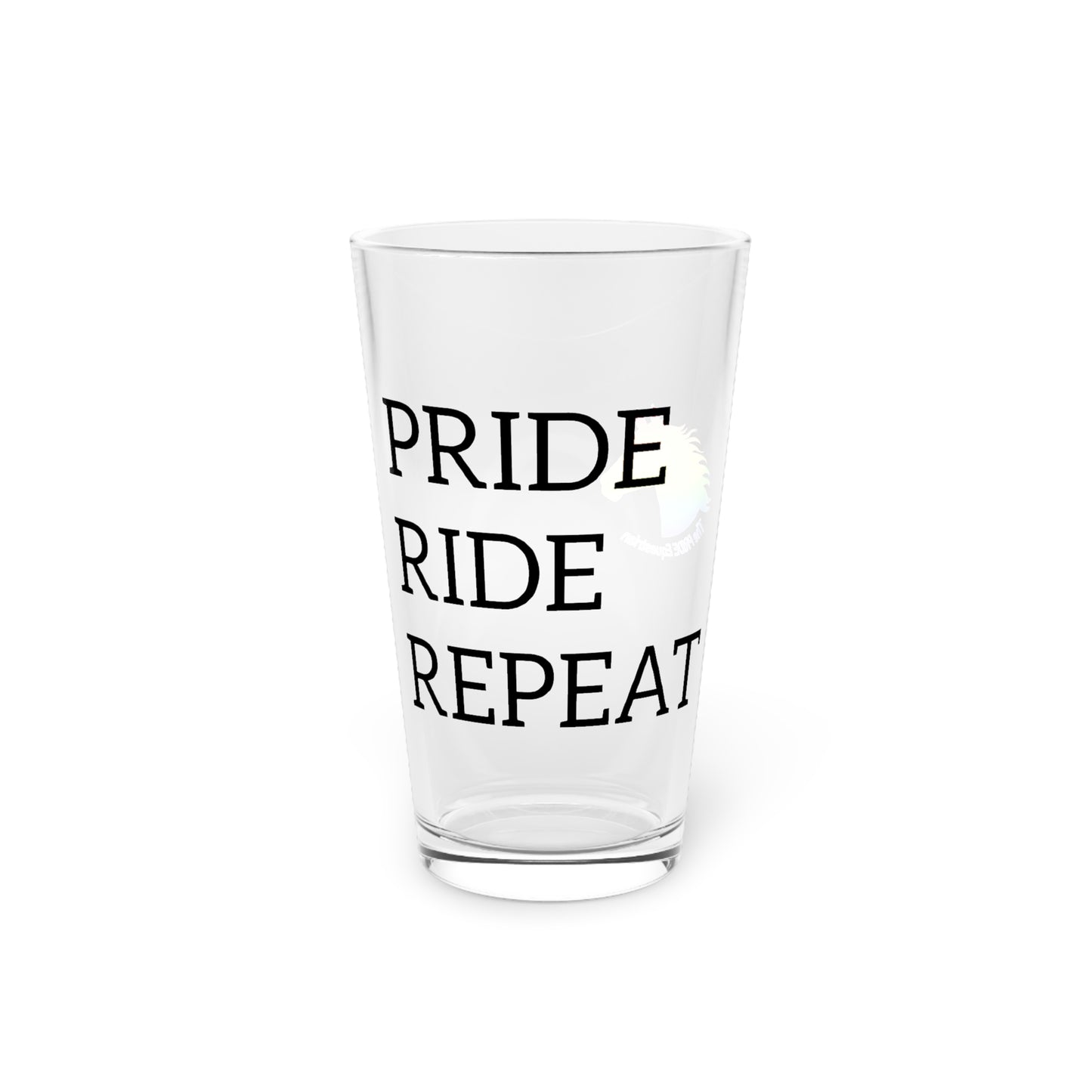 Pride Ride Repeat Pint Glass, 16oz