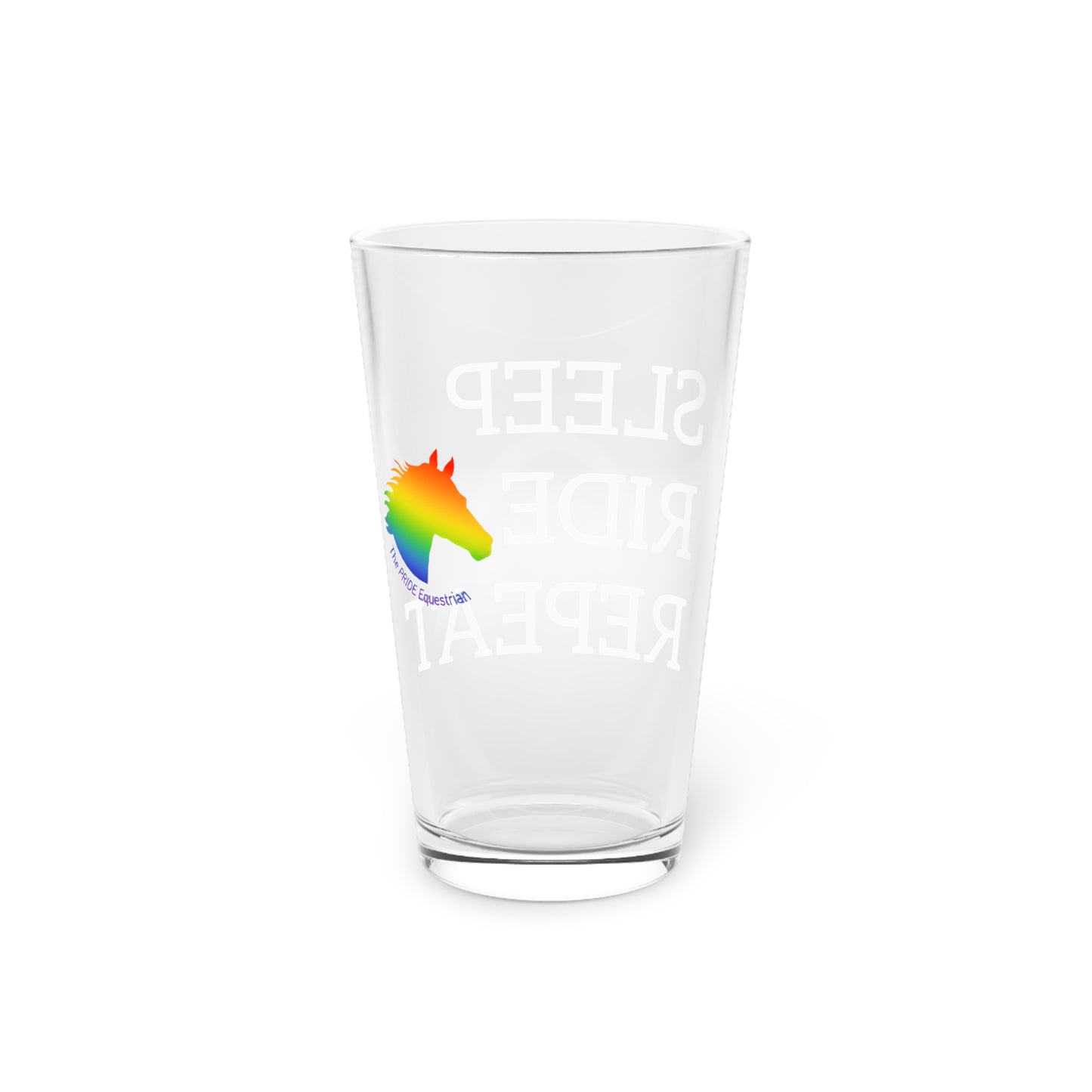Sleep Ride Repeat Pint Glass, 16oz