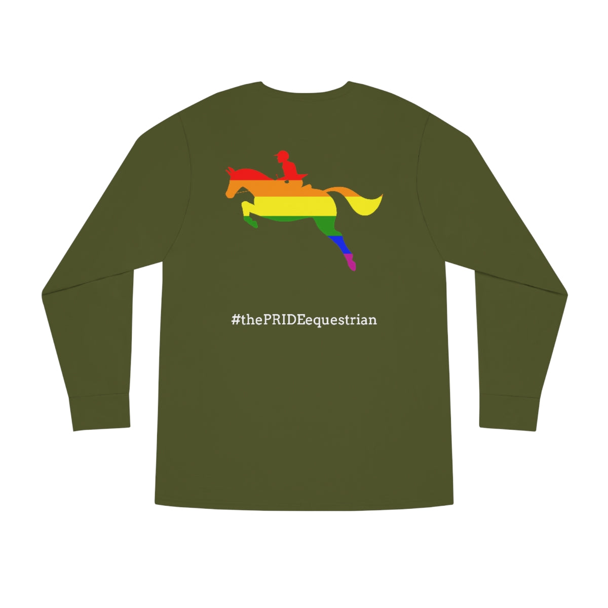 PRIDE in Cursive Long Sleeve Crewneck Tee