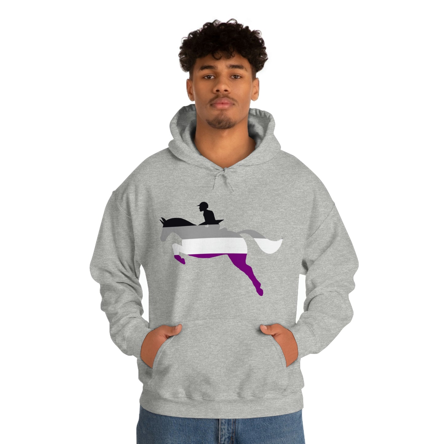 Asexual - PRIDE, LOVE, and HORSES Hooded Sweatshirt