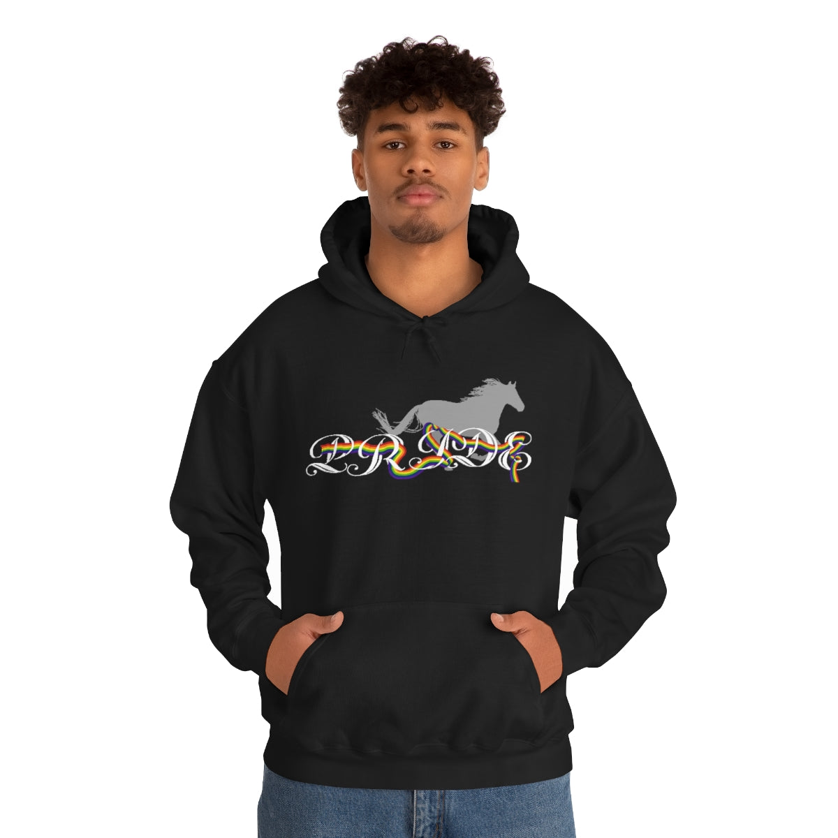 PRIDE in cursive Hooded Sweatshirt