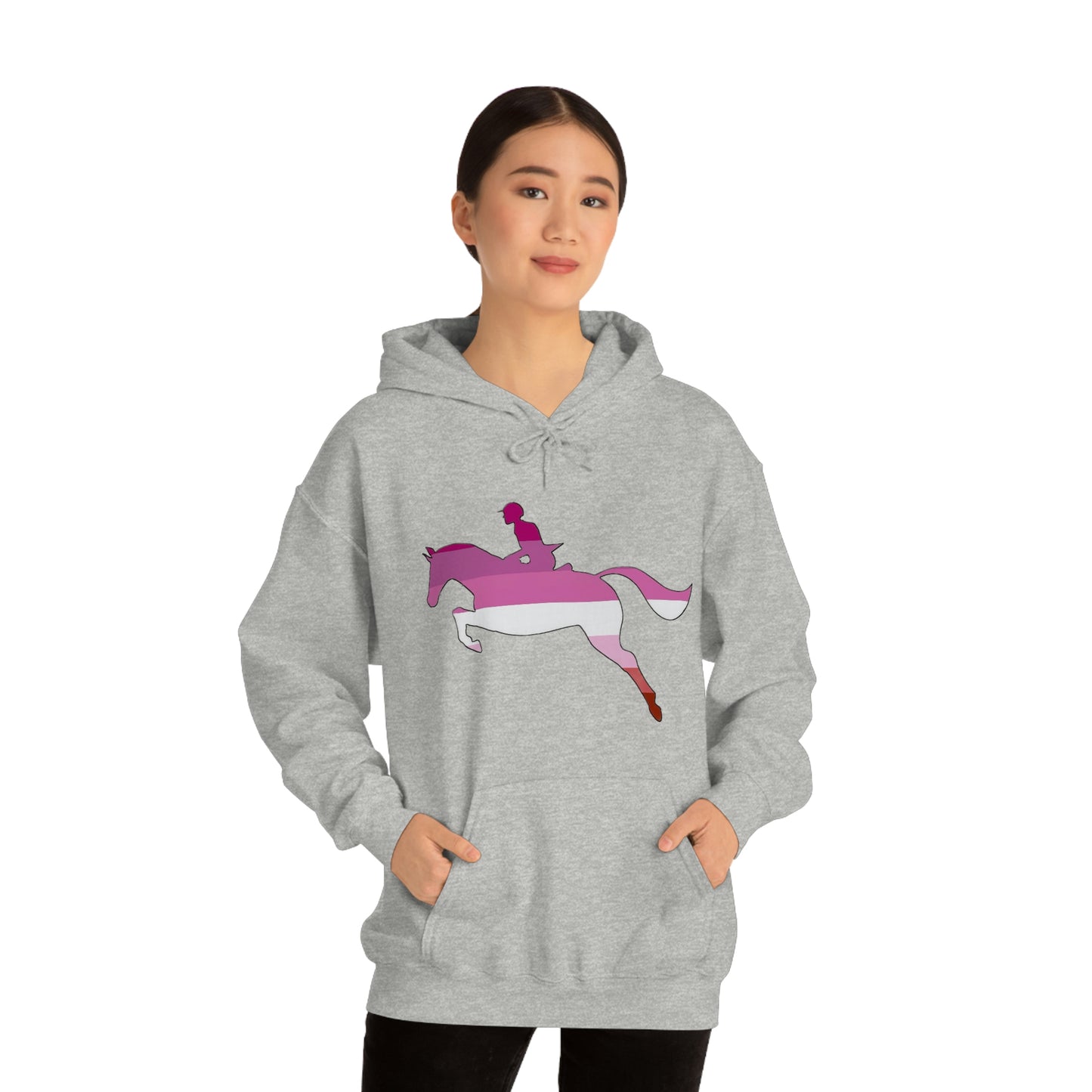 Lesbian - PRIDE, LOVE, and HORSES Hooded Sweatshirt