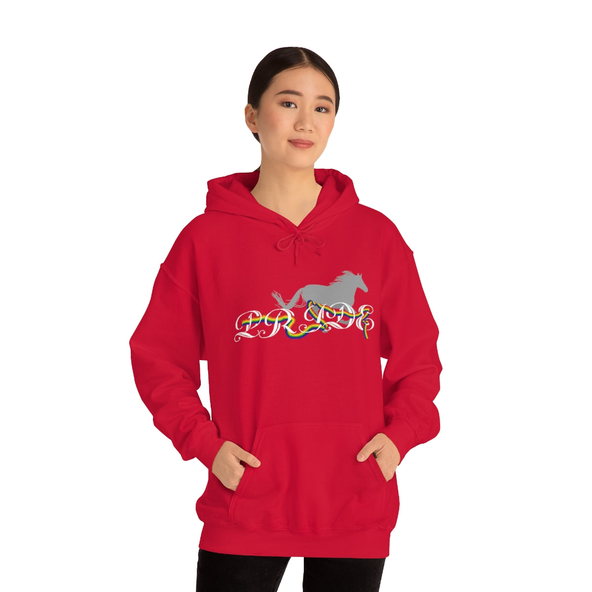 PRIDE in cursive Hooded Sweatshirt