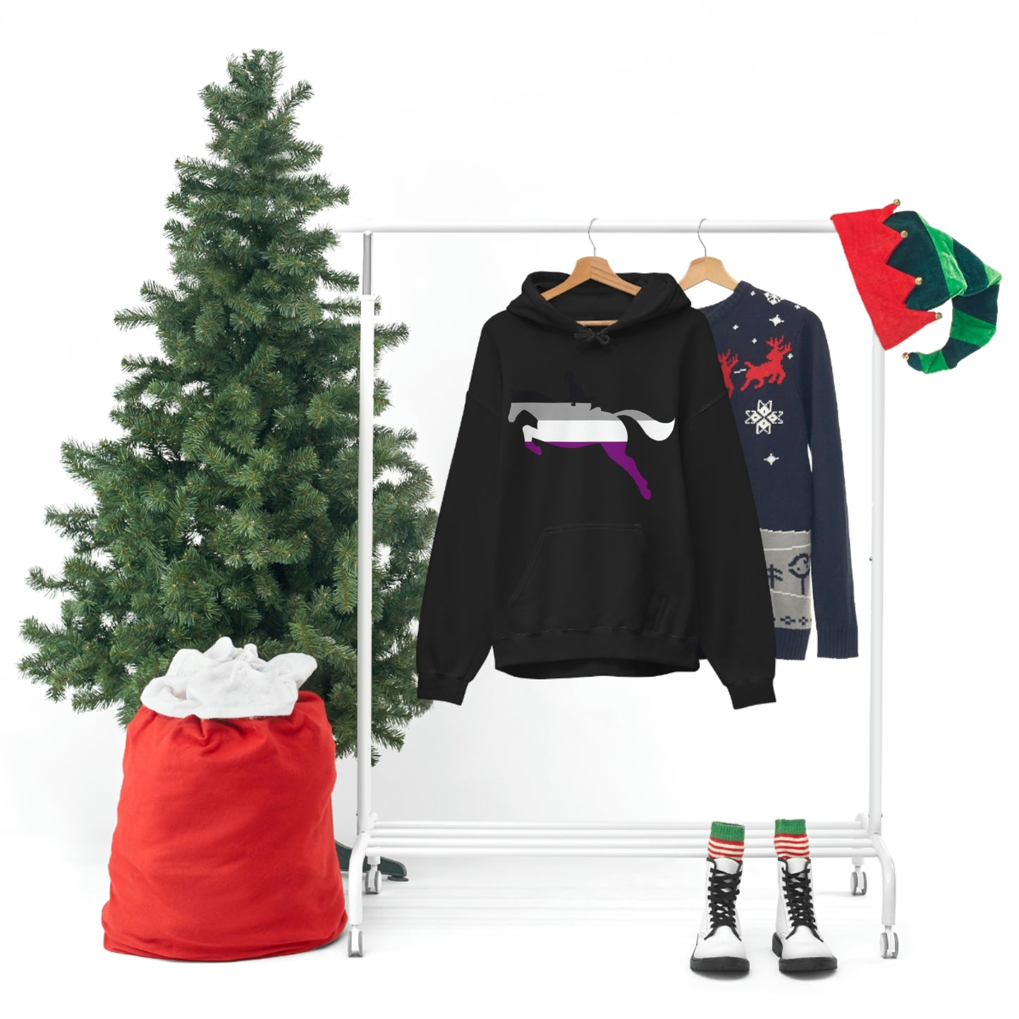 Asexual - PRIDE, LOVE, and HORSES Hooded Sweatshirt