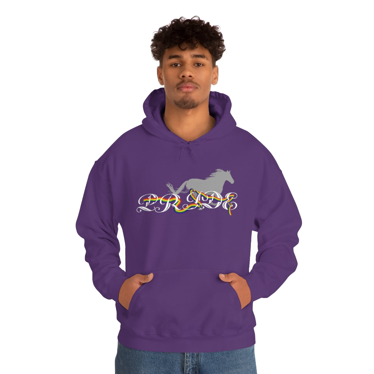PRIDE in cursive Hooded Sweatshirt