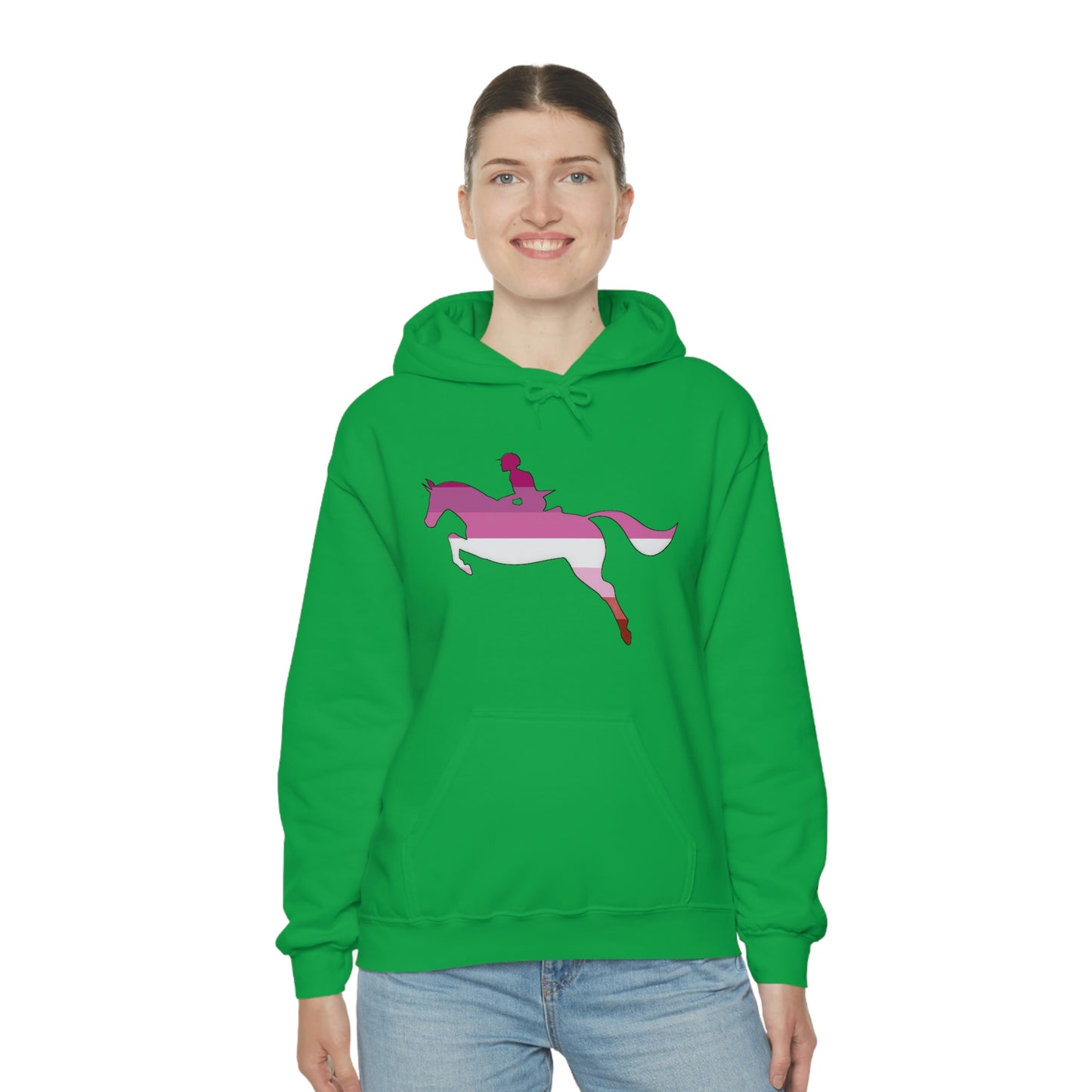 Lesbian - PRIDE, LOVE, and HORSES Hooded Sweatshirt