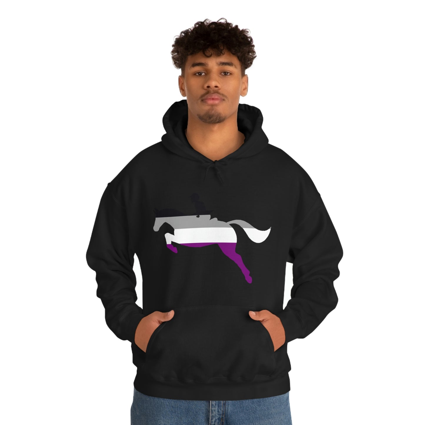 Asexual - PRIDE, LOVE, and HORSES Hooded Sweatshirt