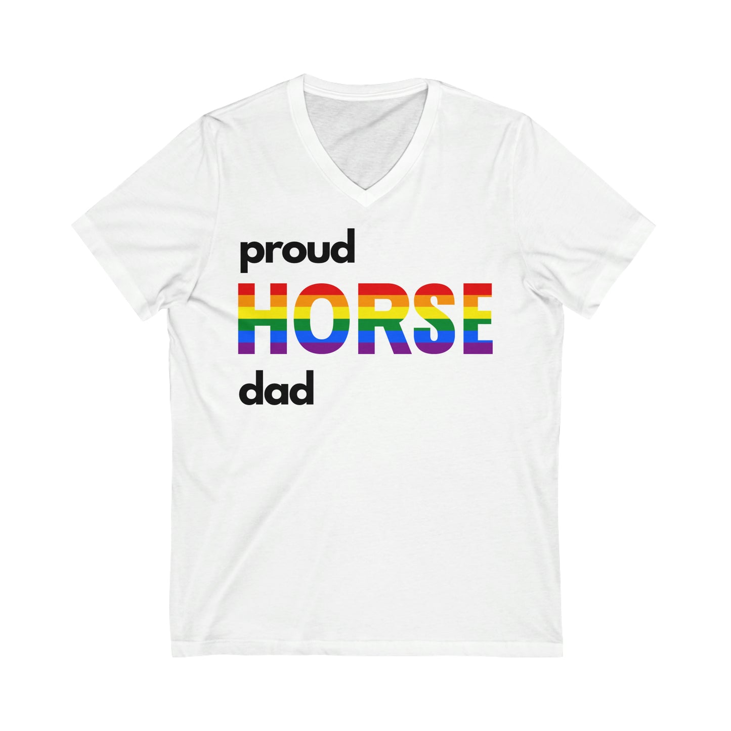 Unisex PRIDE Horse Dad V-Neck Tee