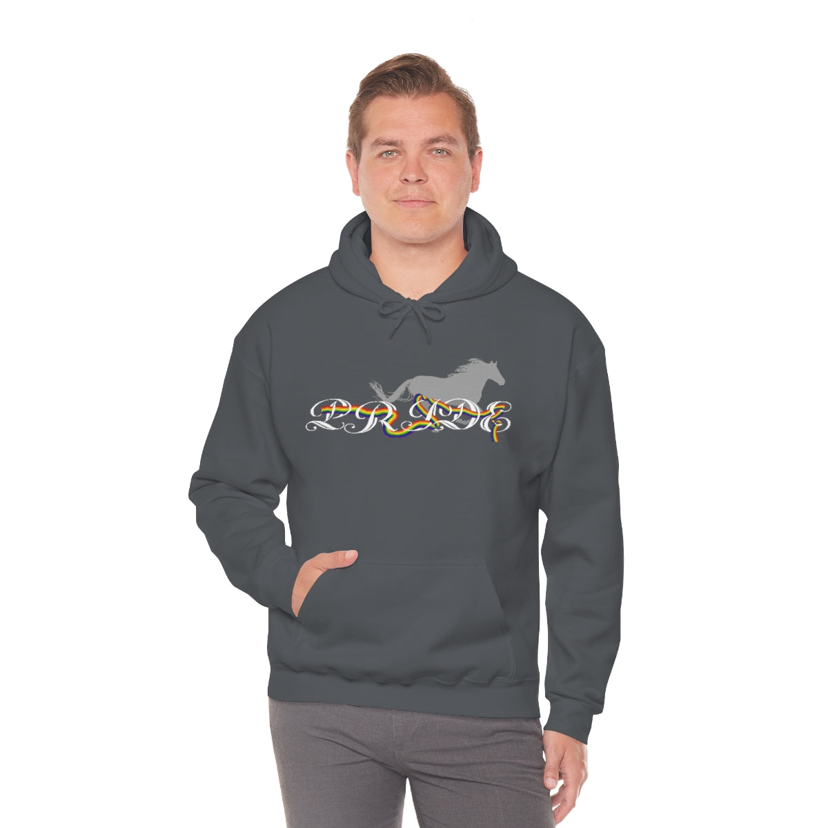 PRIDE in cursive Hooded Sweatshirt