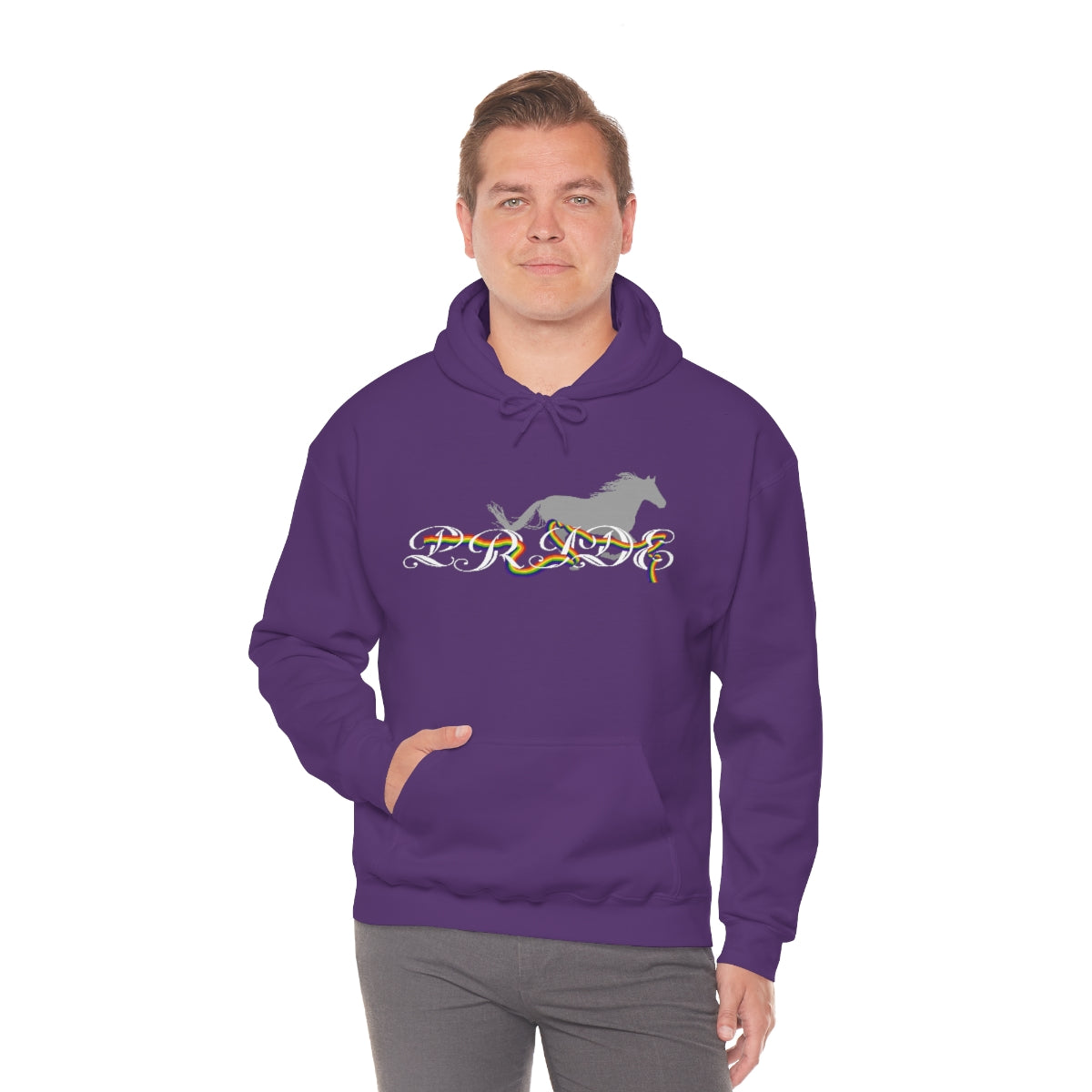 PRIDE in cursive Hooded Sweatshirt