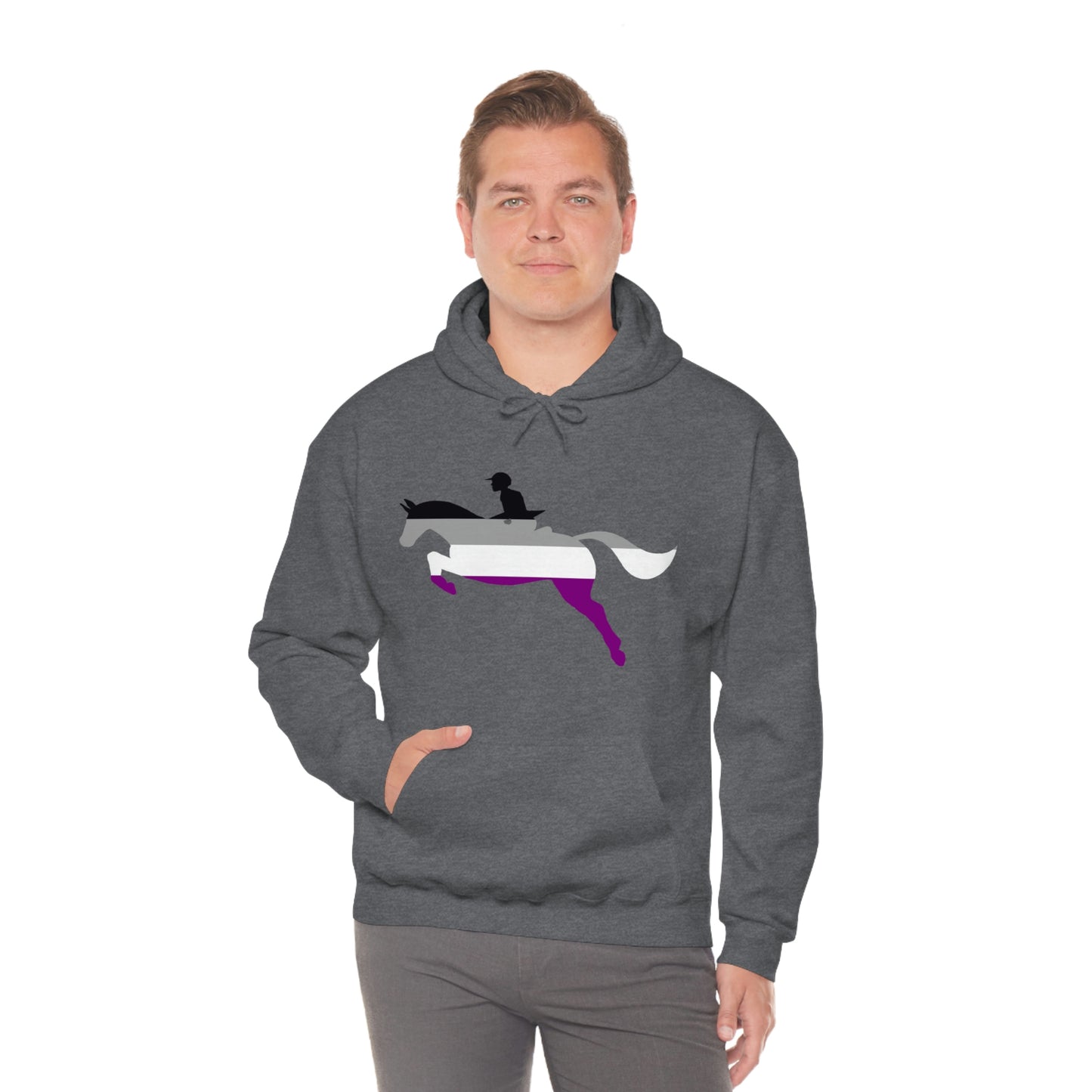 Asexual - PRIDE, LOVE, and HORSES Hooded Sweatshirt