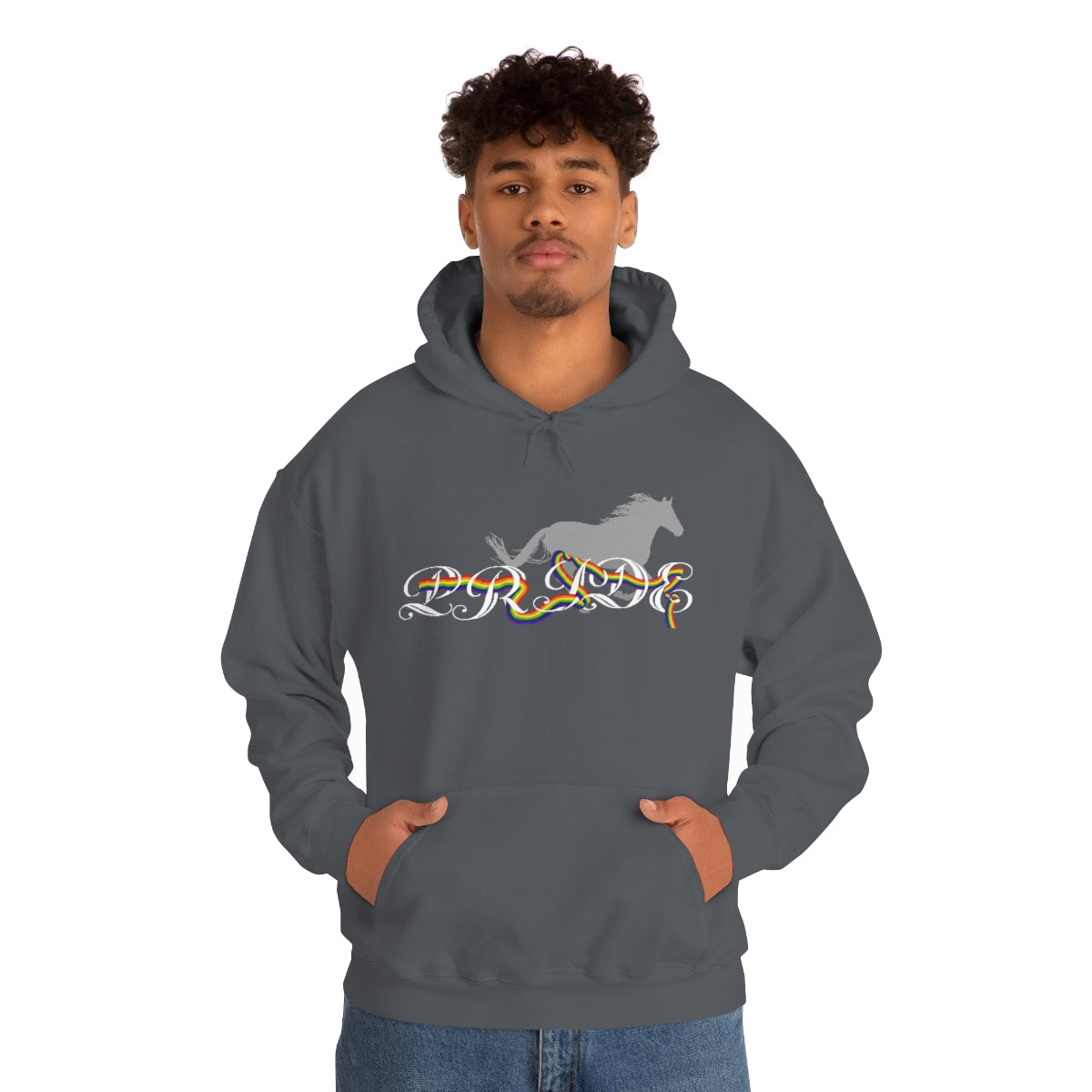 PRIDE in cursive Hooded Sweatshirt
