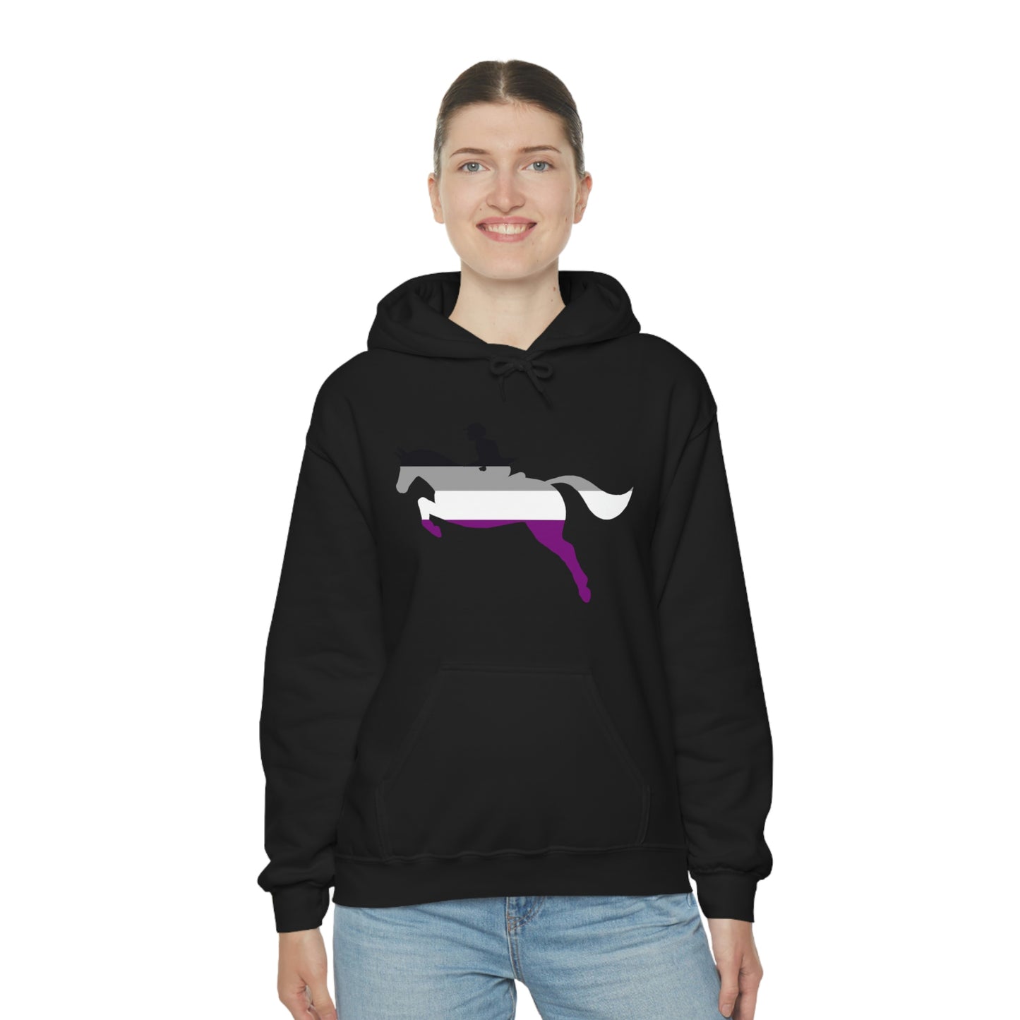 Asexual - PRIDE, LOVE, and HORSES Hooded Sweatshirt