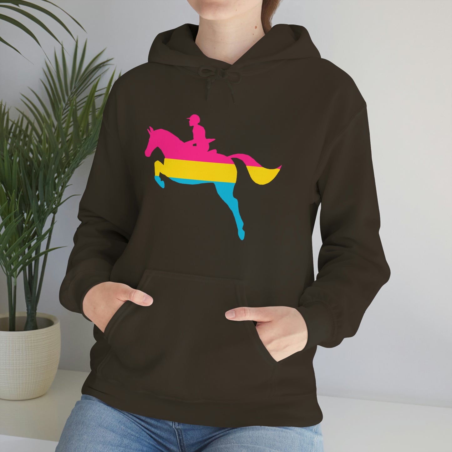 Pansexual - PRIDE, LOVE, and HORSES Hooded Sweatshirt