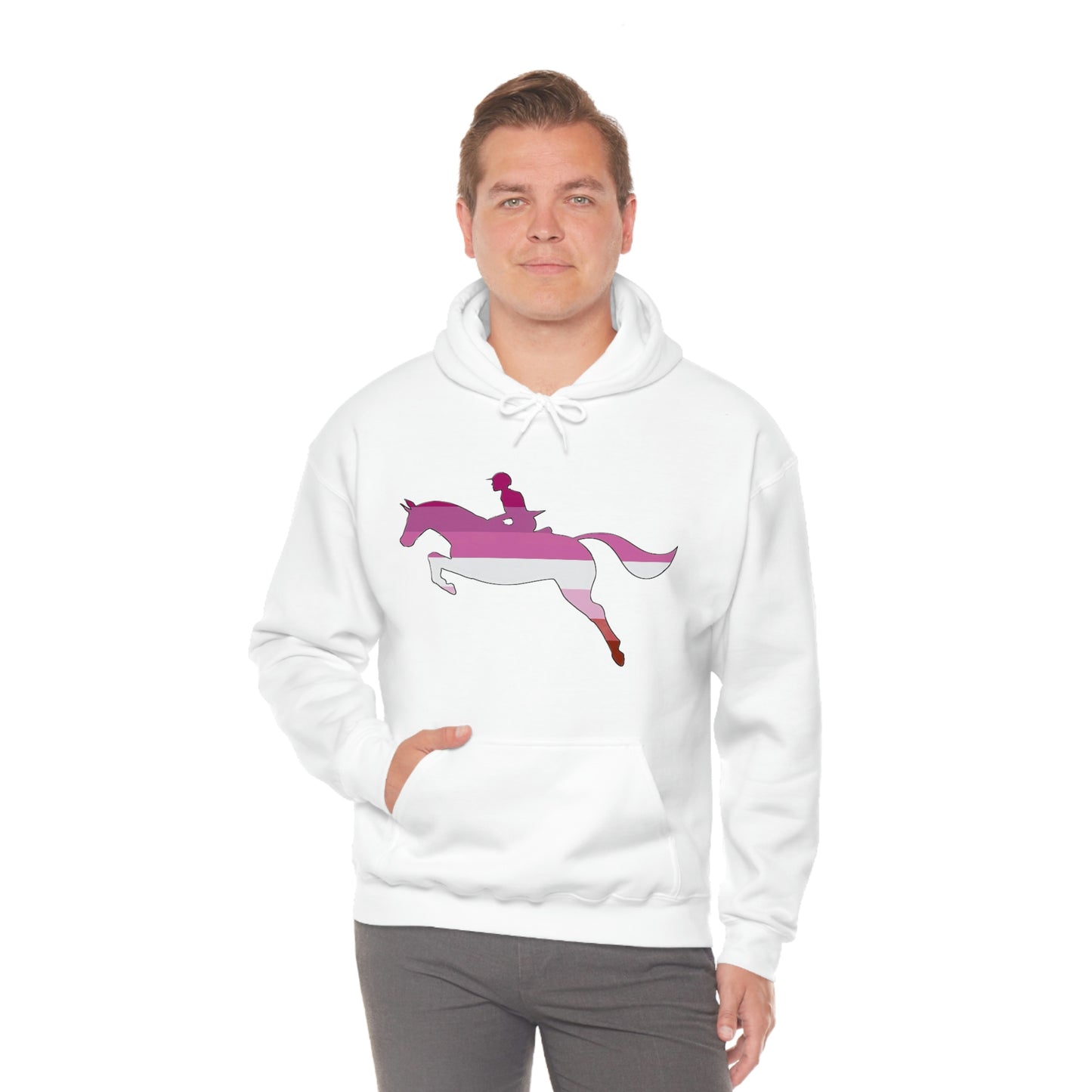 Lesbian - PRIDE, LOVE, and HORSES Hooded Sweatshirt