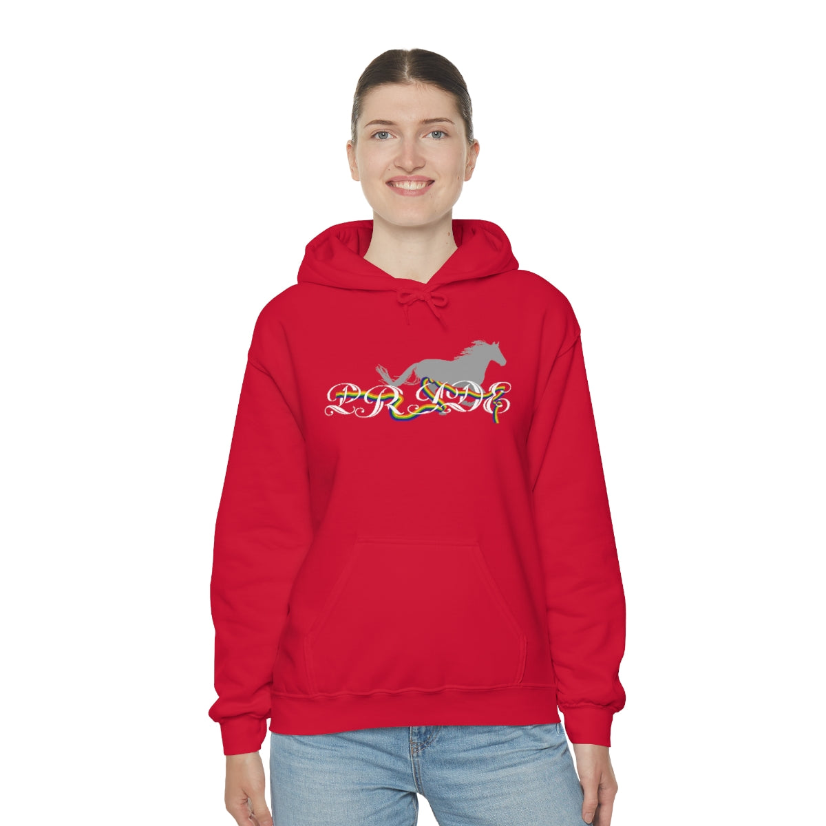 PRIDE in cursive Hooded Sweatshirt
