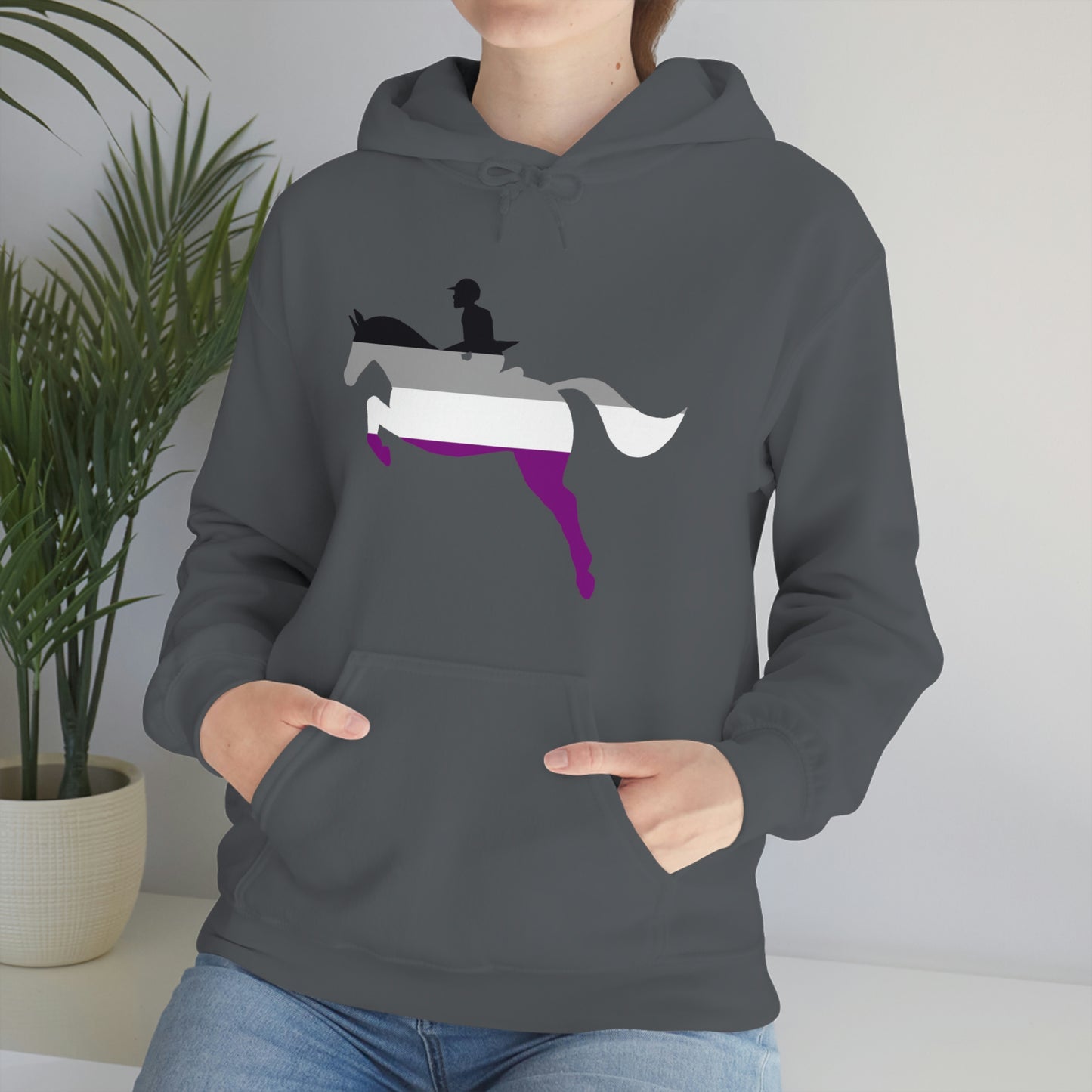 Asexual - PRIDE, LOVE, and HORSES Hooded Sweatshirt