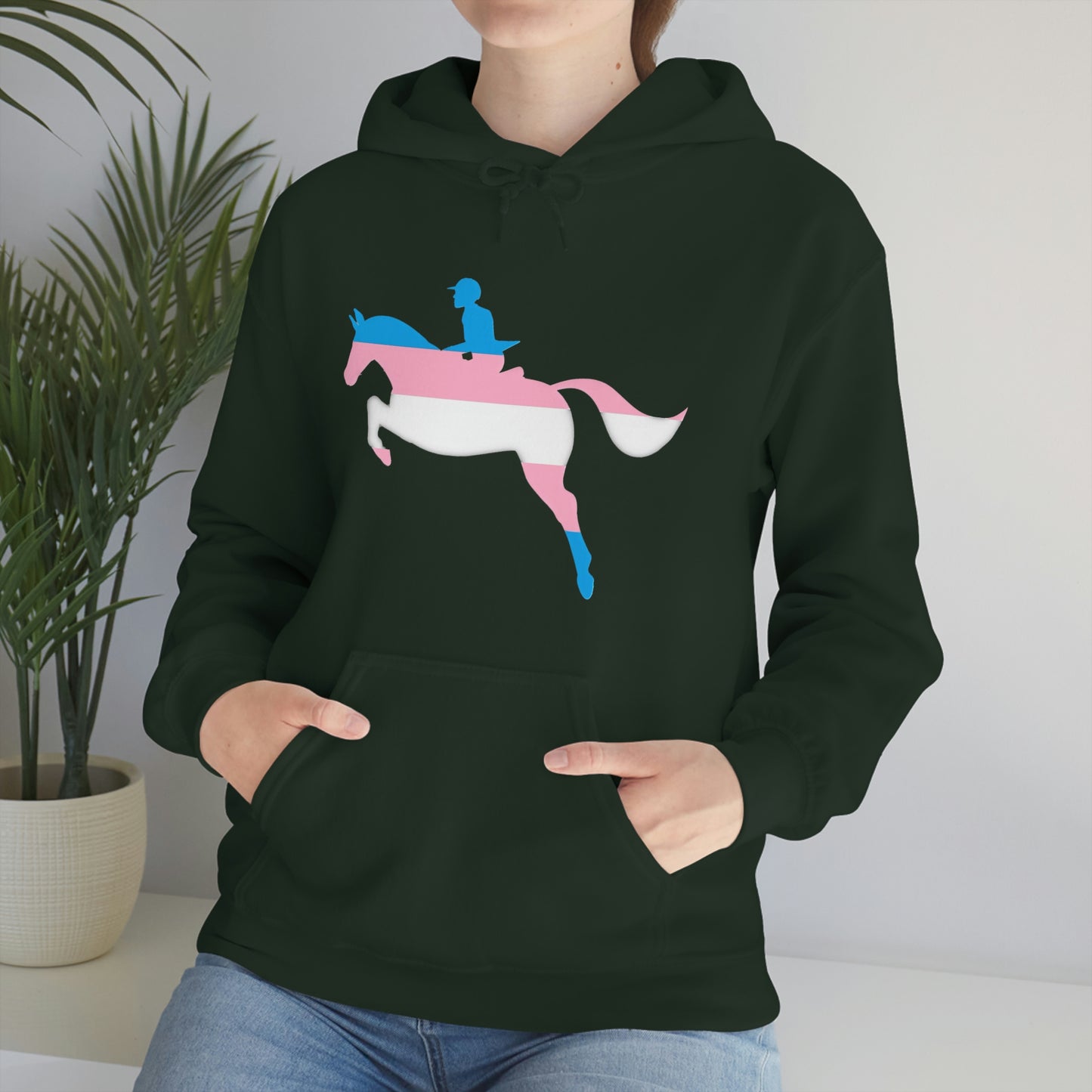 Transgender - PRIDE, LOVE, and HORSES Hooded Sweatshirt