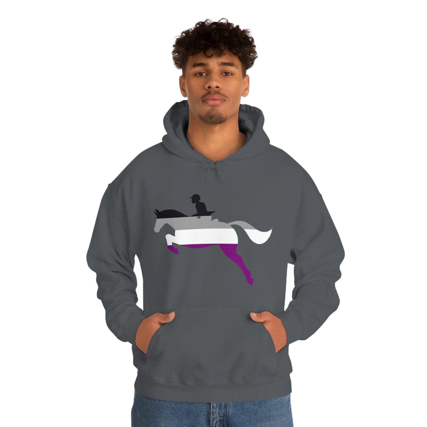 Asexual - PRIDE, LOVE, and HORSES Hooded Sweatshirt