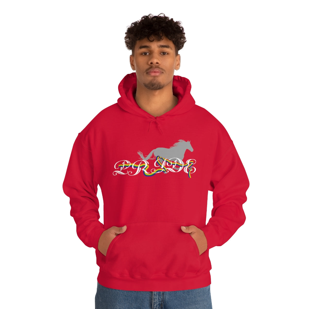 PRIDE in cursive Hooded Sweatshirt