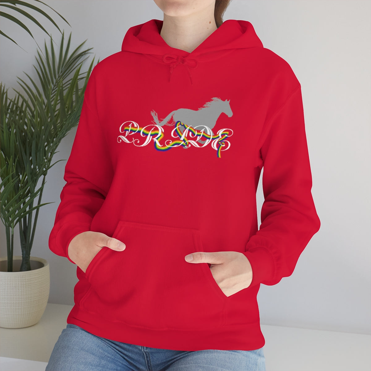 PRIDE in cursive Hooded Sweatshirt