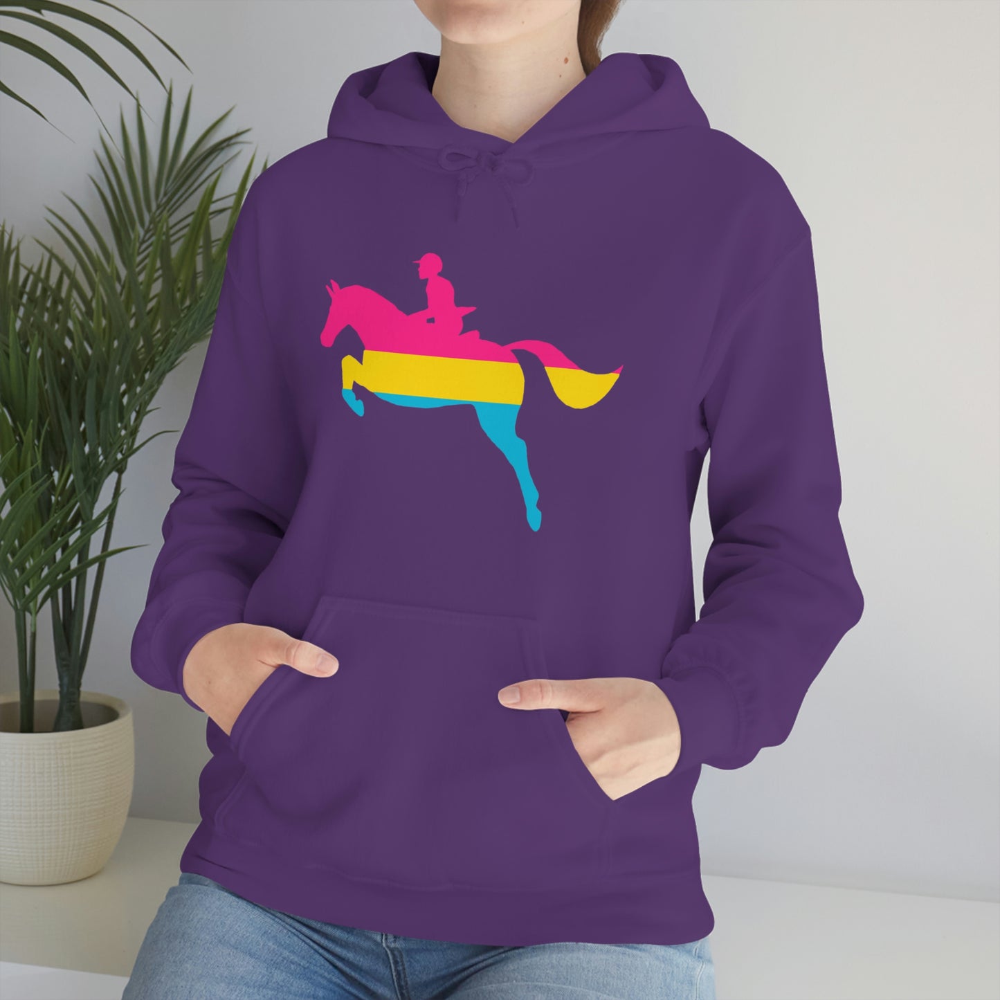 Pansexual - PRIDE, LOVE, and HORSES Hooded Sweatshirt