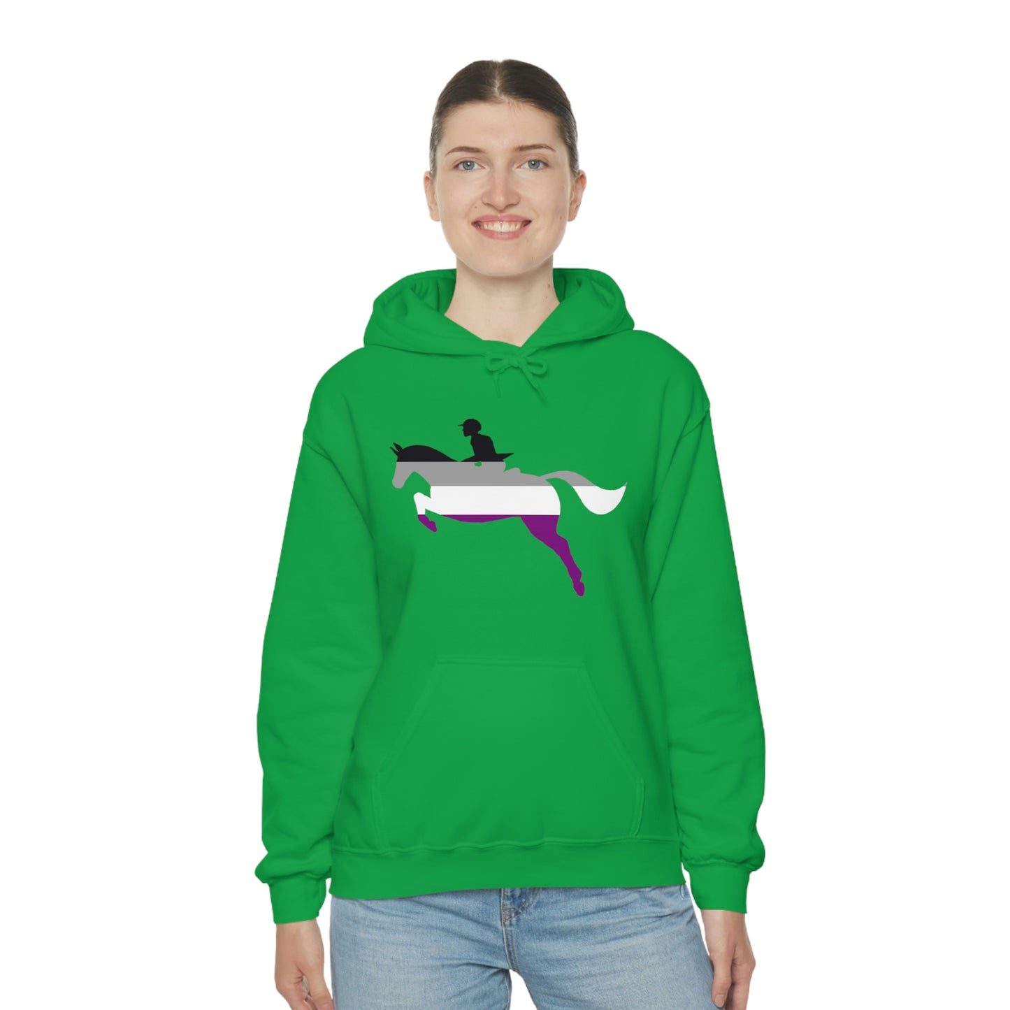 Asexual - PRIDE, LOVE, and HORSES Hooded Sweatshirt