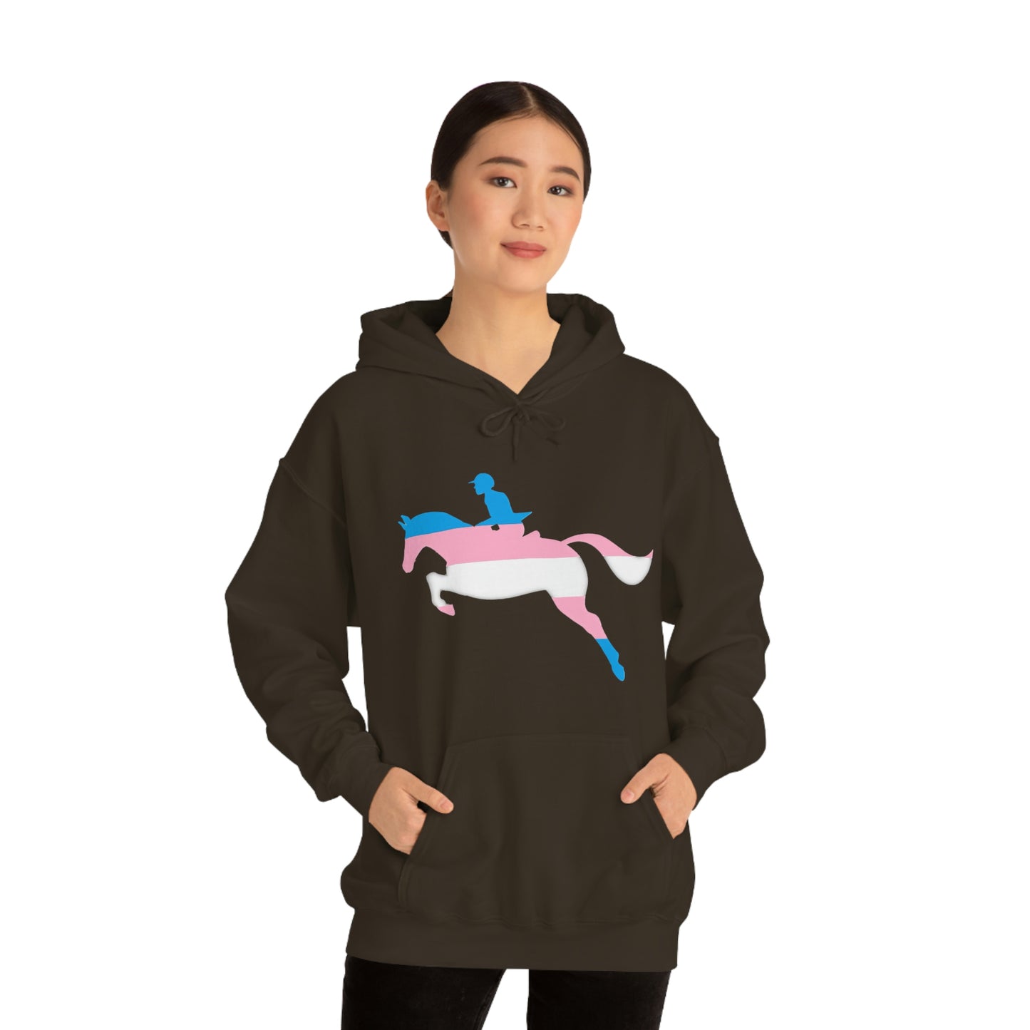Transgender - PRIDE, LOVE, and HORSES Hooded Sweatshirt
