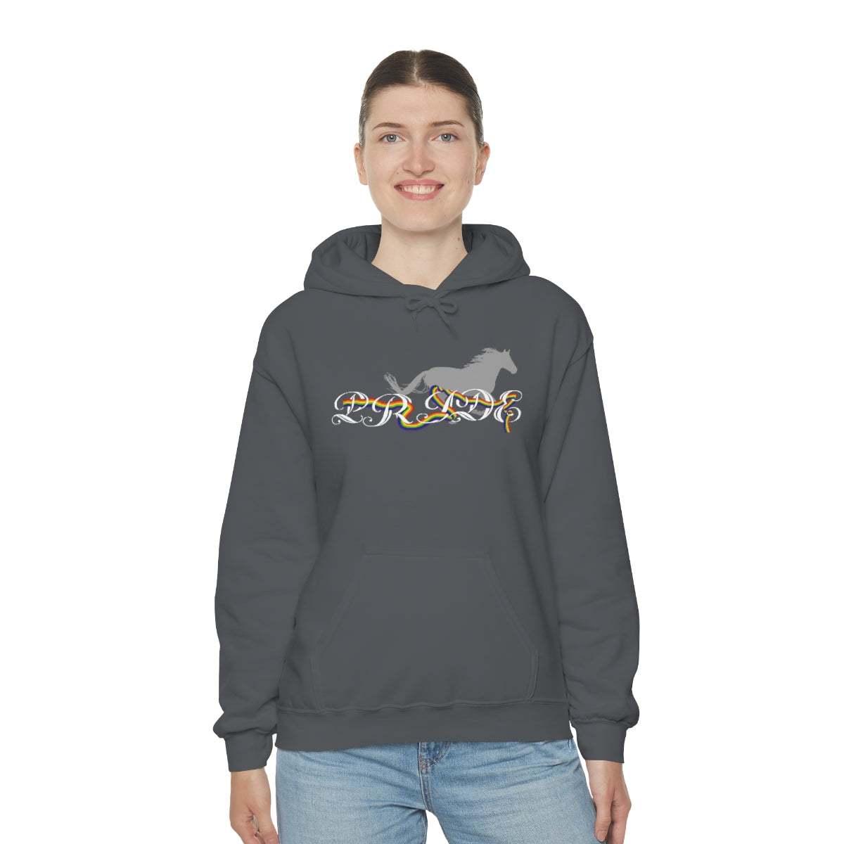 PRIDE in cursive Hooded Sweatshirt
