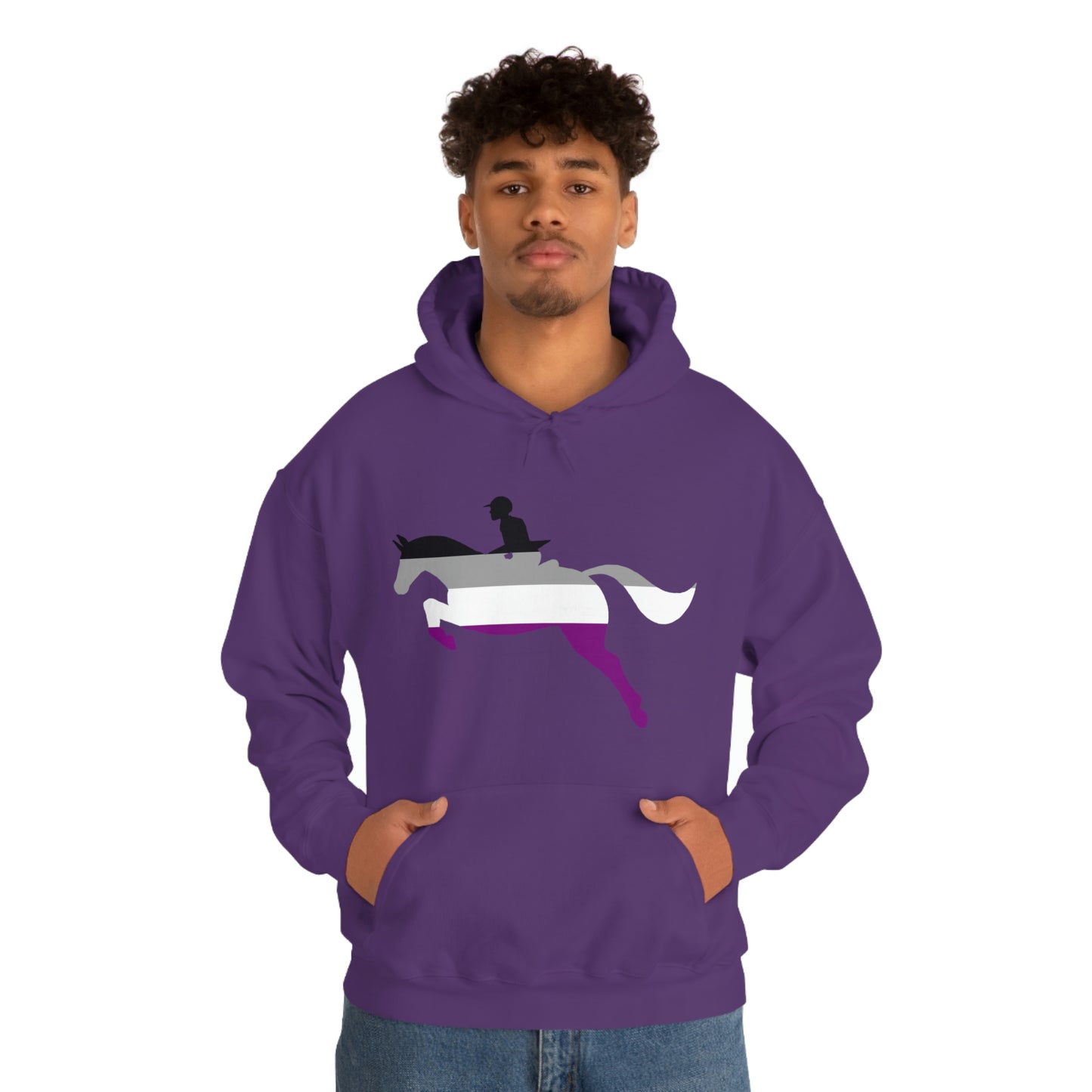 Asexual - PRIDE, LOVE, and HORSES Hooded Sweatshirt