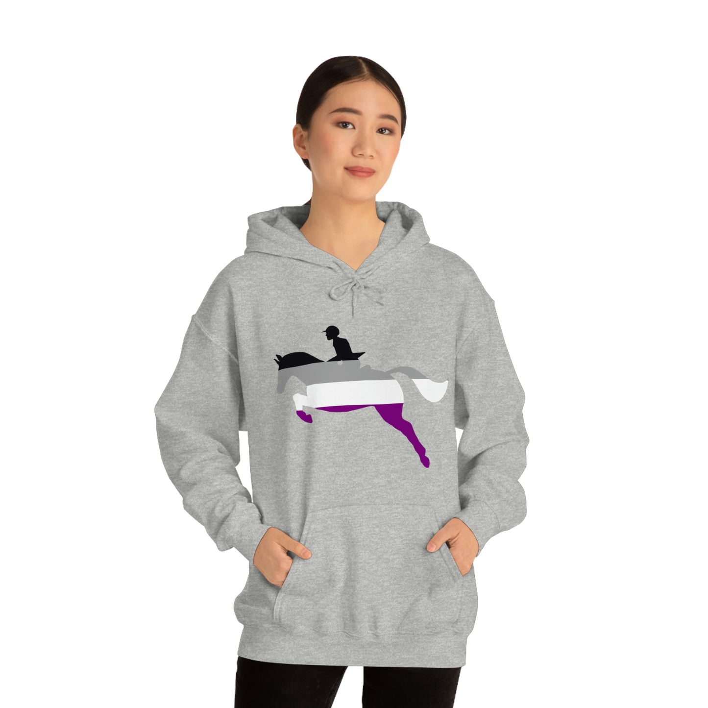 Asexual - PRIDE, LOVE, and HORSES Hooded Sweatshirt