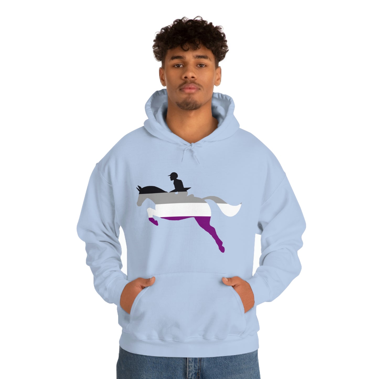Asexual - PRIDE, LOVE, and HORSES Hooded Sweatshirt
