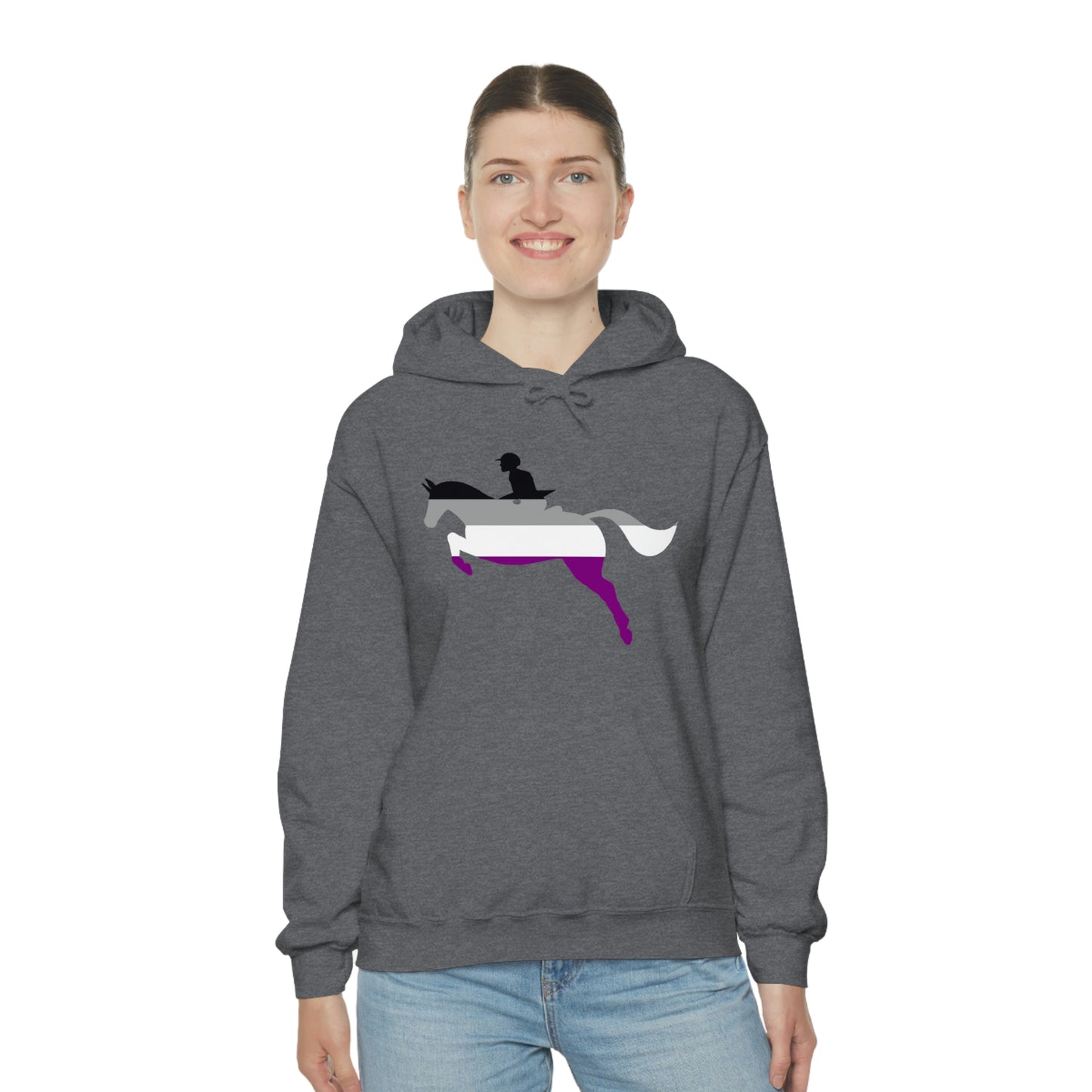 Asexual - PRIDE, LOVE, and HORSES Hooded Sweatshirt