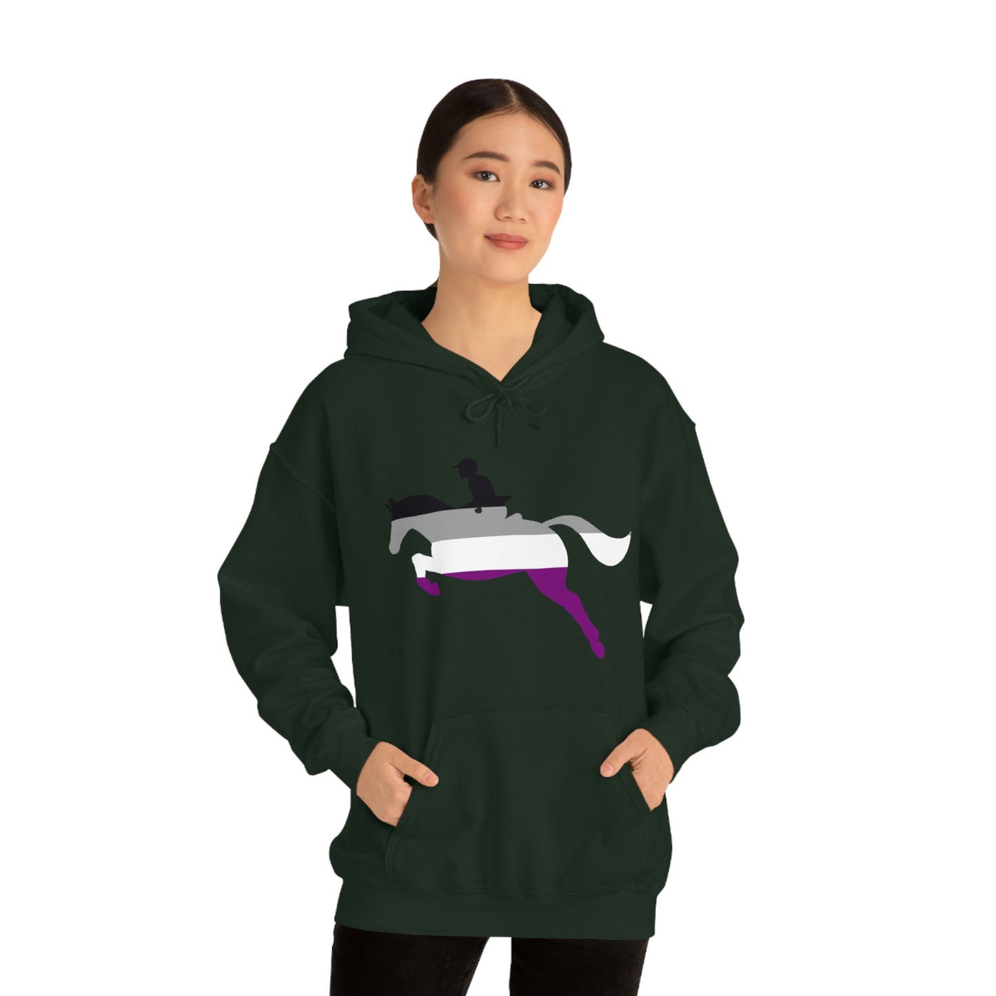 Asexual - PRIDE, LOVE, and HORSES Hooded Sweatshirt