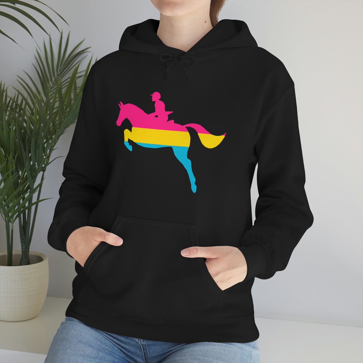 Pansexual - PRIDE, LOVE, and HORSES Hooded Sweatshirt