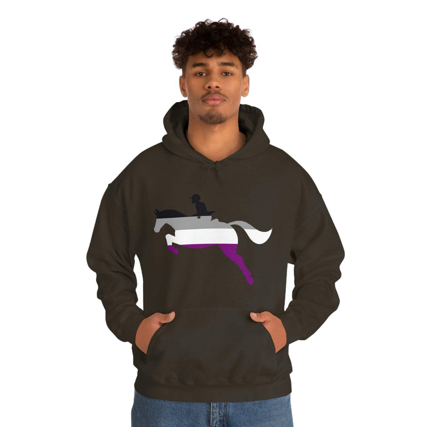 Asexual - PRIDE, LOVE, and HORSES Hooded Sweatshirt