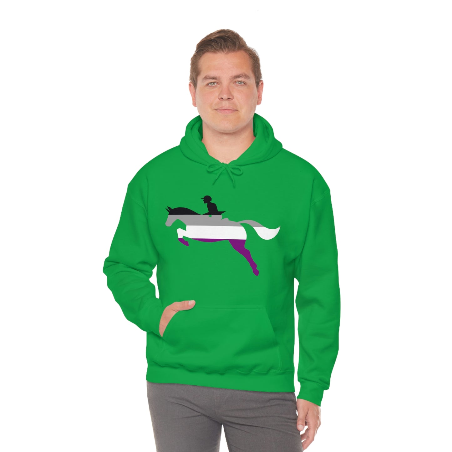 Asexual - PRIDE, LOVE, and HORSES Hooded Sweatshirt
