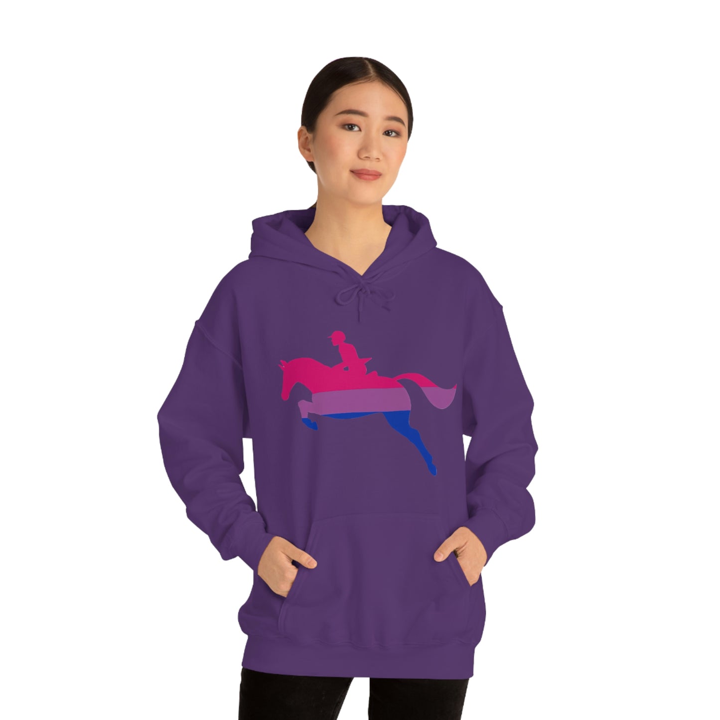 Bisexual - PRIDE, LOVE, and HORSES Hooded Sweatshirt