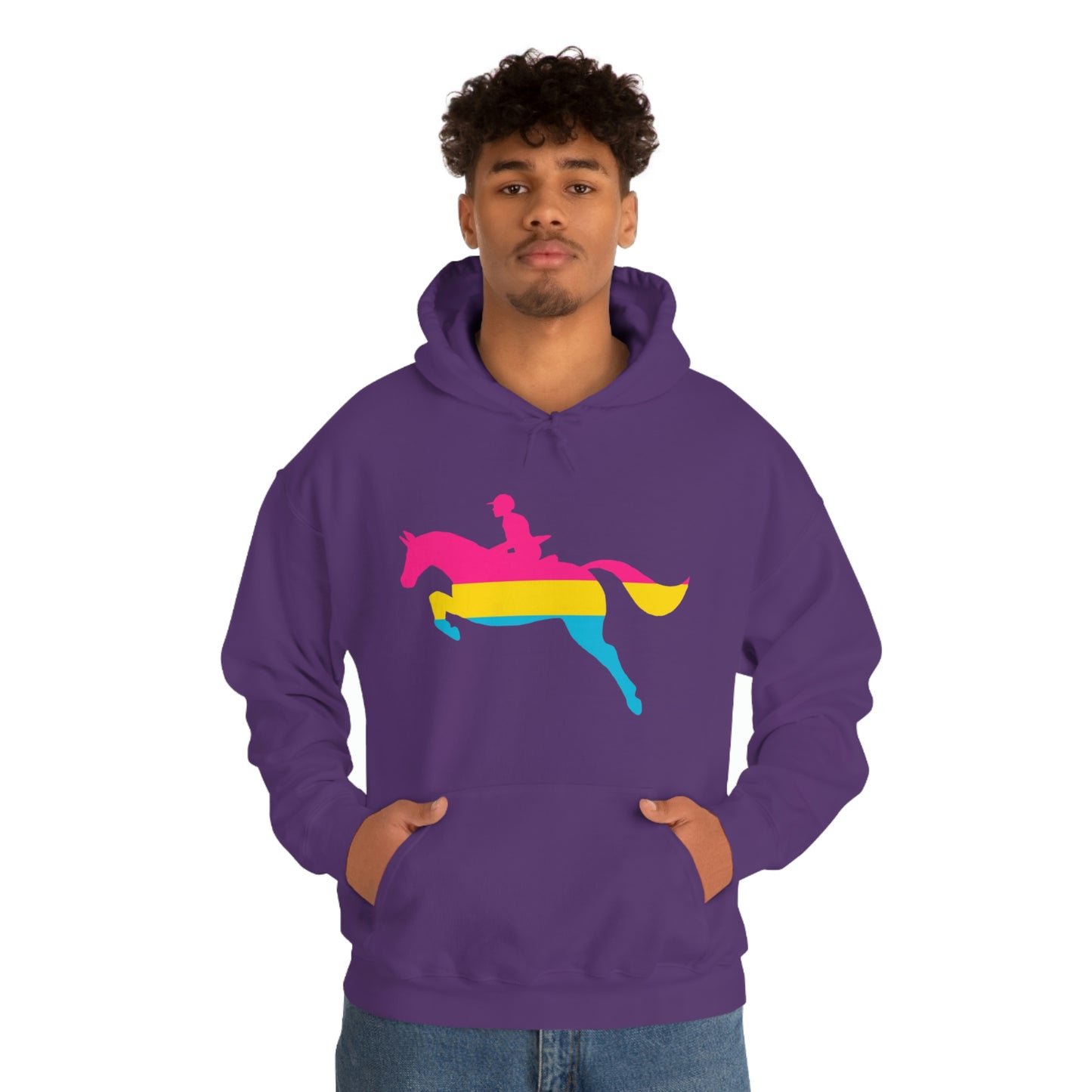 Pansexual - PRIDE, LOVE, and HORSES Hooded Sweatshirt
