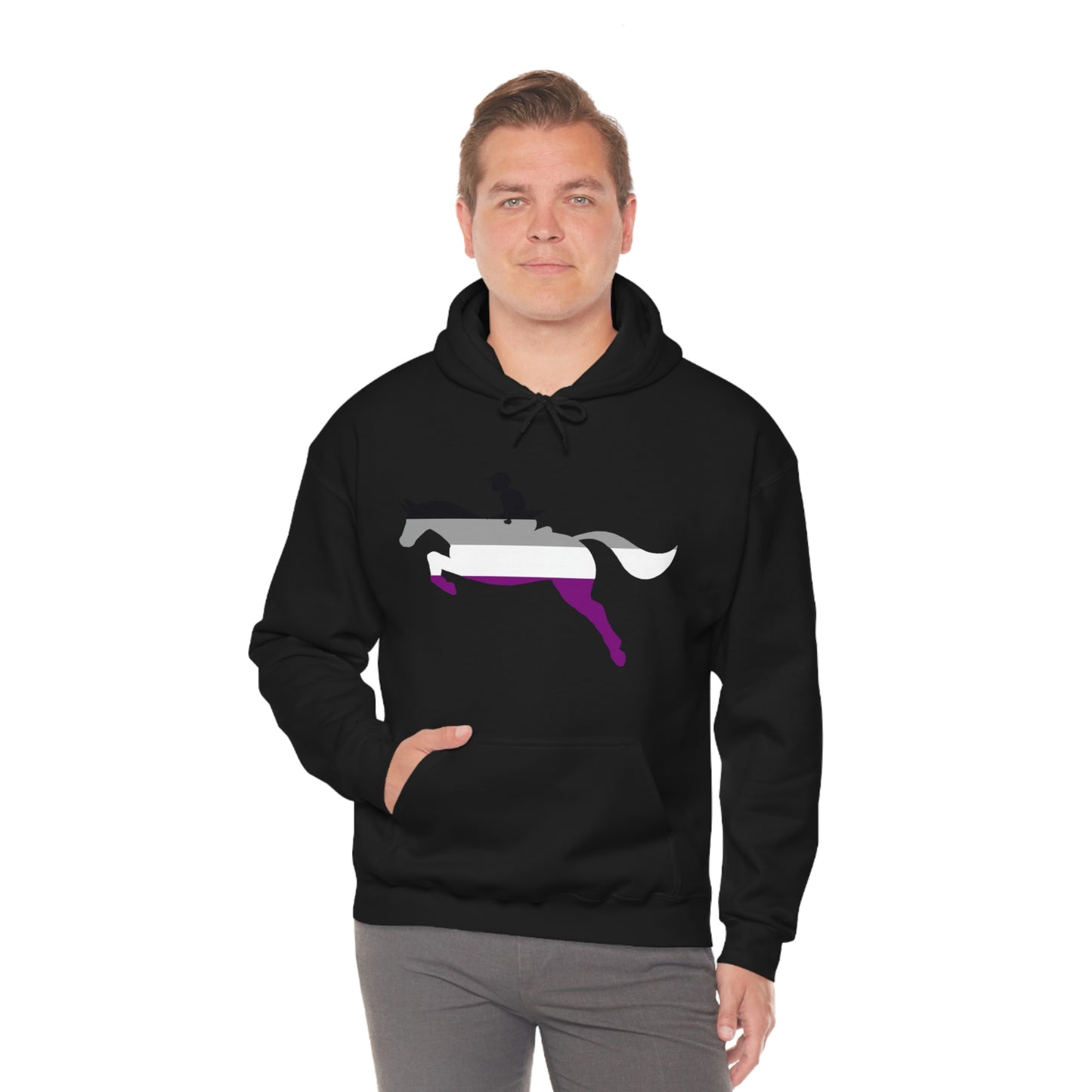 Asexual - PRIDE, LOVE, and HORSES Hooded Sweatshirt