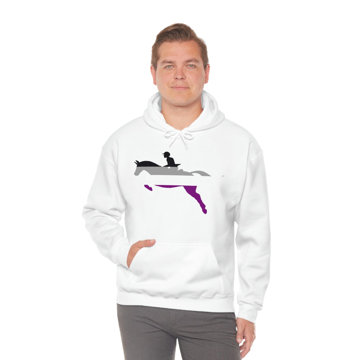 Asexual - PRIDE, LOVE, and HORSES Hooded Sweatshirt