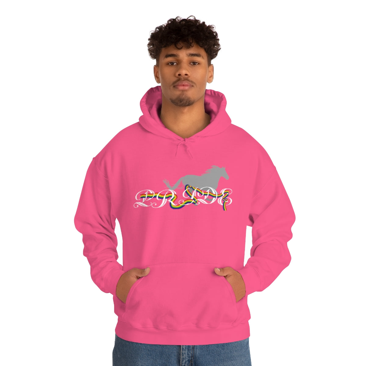 PRIDE in cursive Hooded Sweatshirt