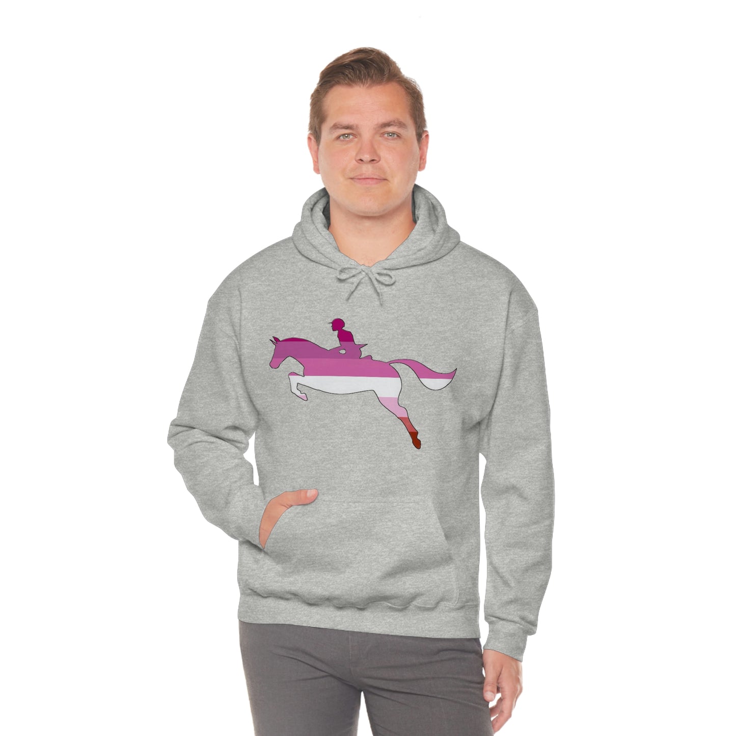 Lesbian - PRIDE, LOVE, and HORSES Hooded Sweatshirt