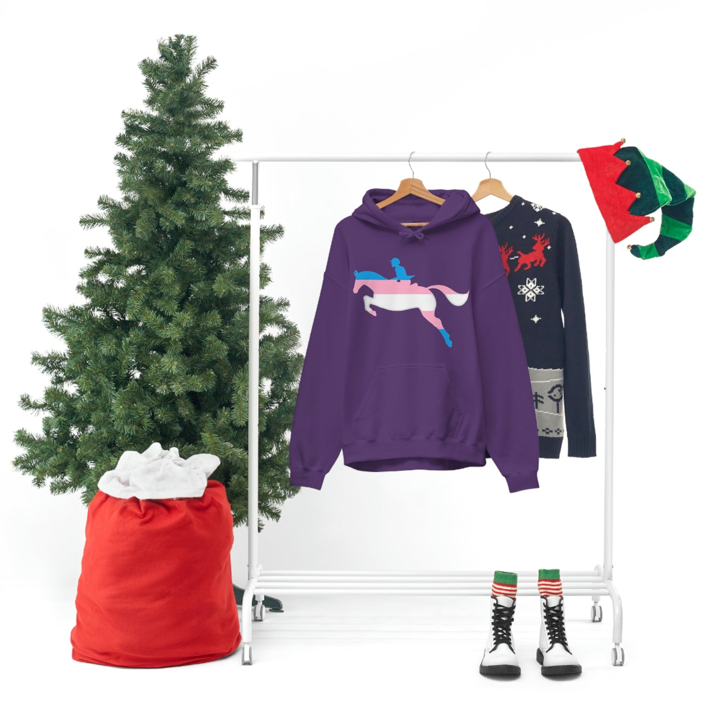 Transgender - PRIDE, LOVE, and HORSES Hooded Sweatshirt